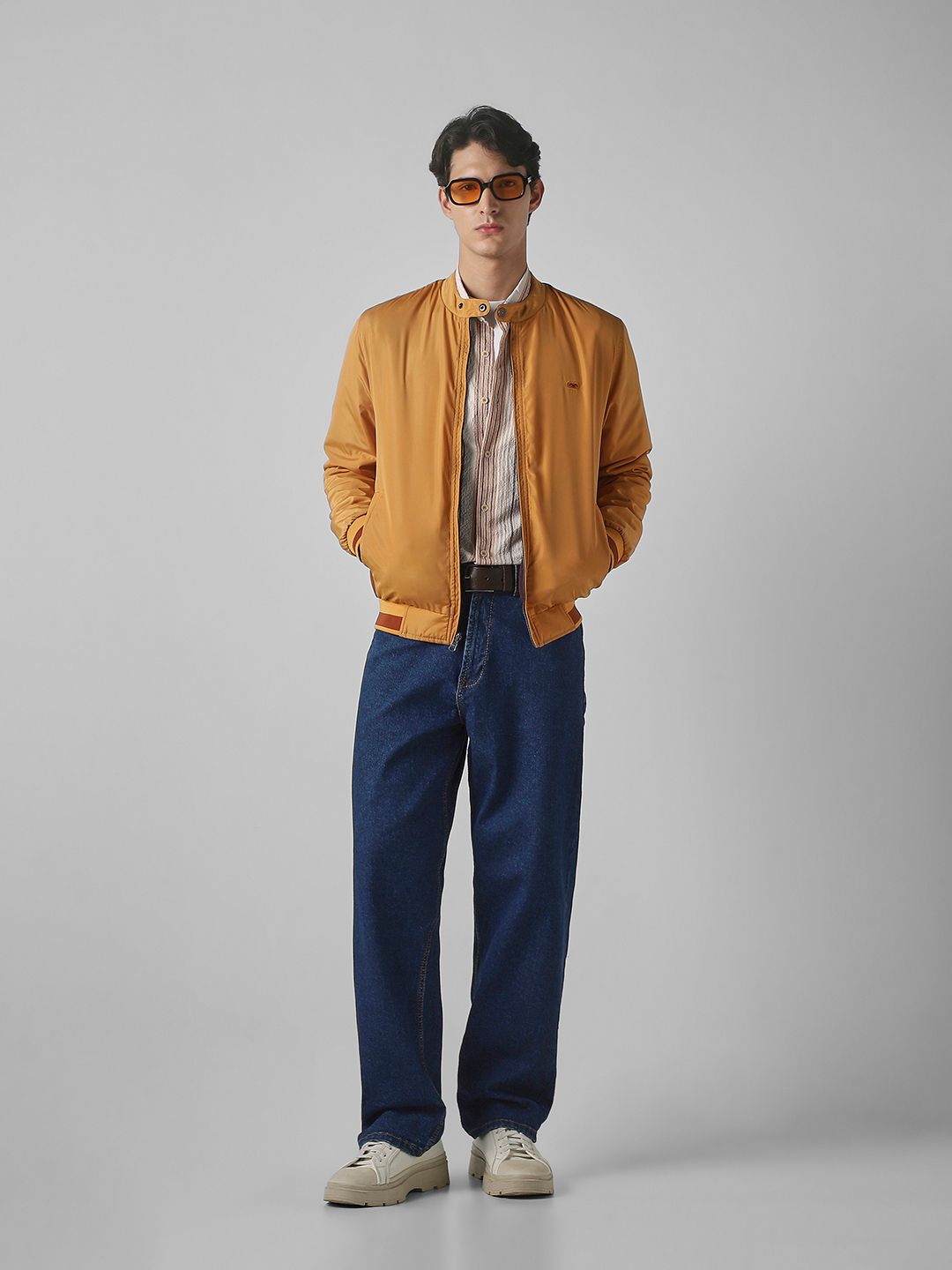 Mufti Slim Fit Reversible Long Sleeves Bomber Jacket