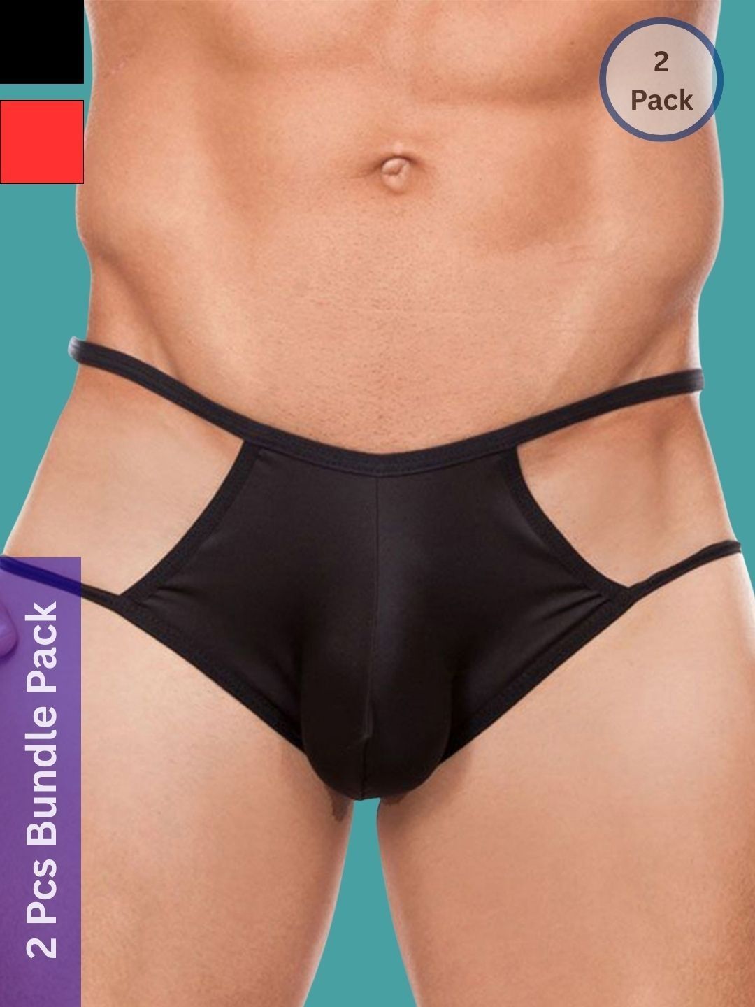 Ribald The Neech Pack of 2 Low-Rise Thongs Briefs