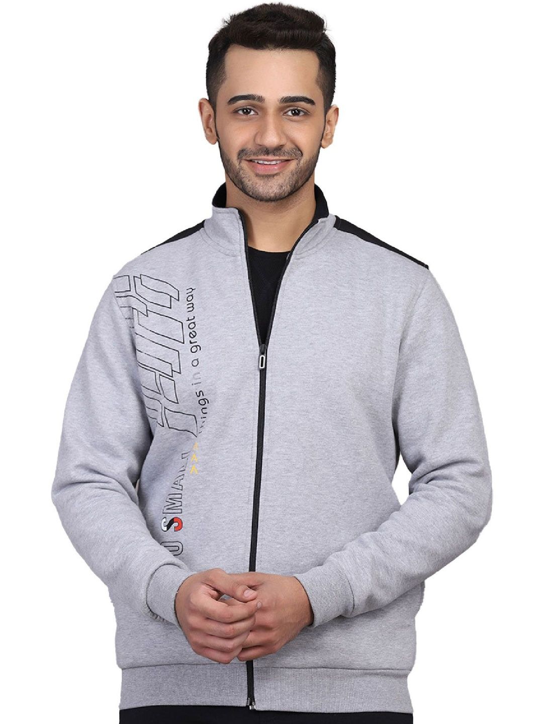 NEXGEN CLUB Men Typography Lightweight Running Knitted and Woven Jacket