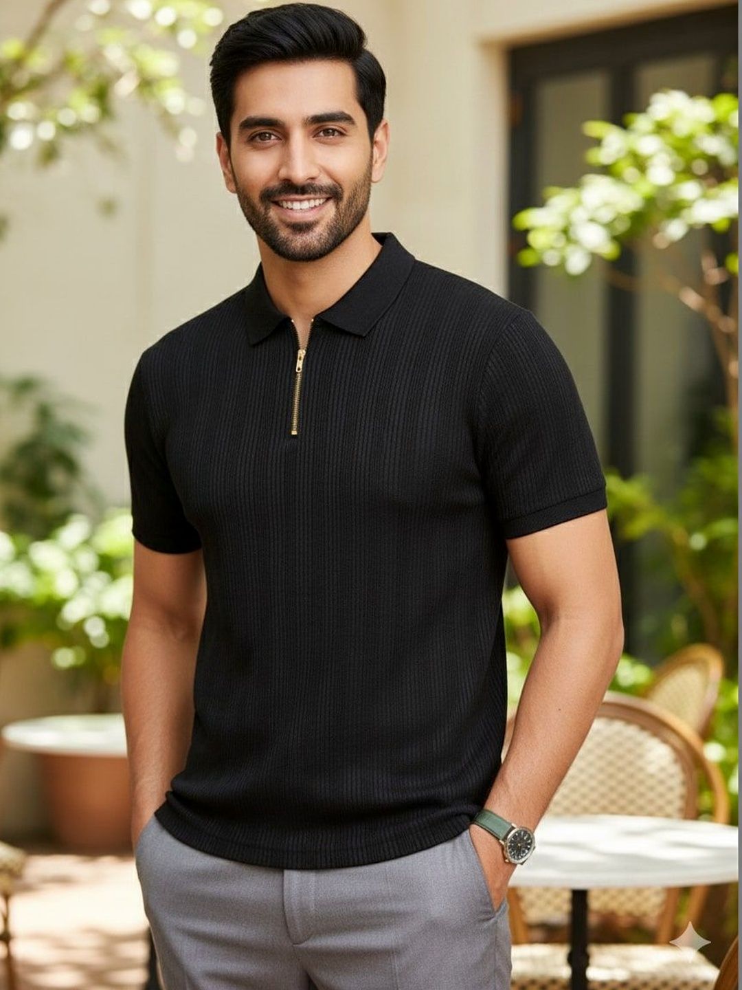 PTVIZE Men Polo Collar T-shirt
