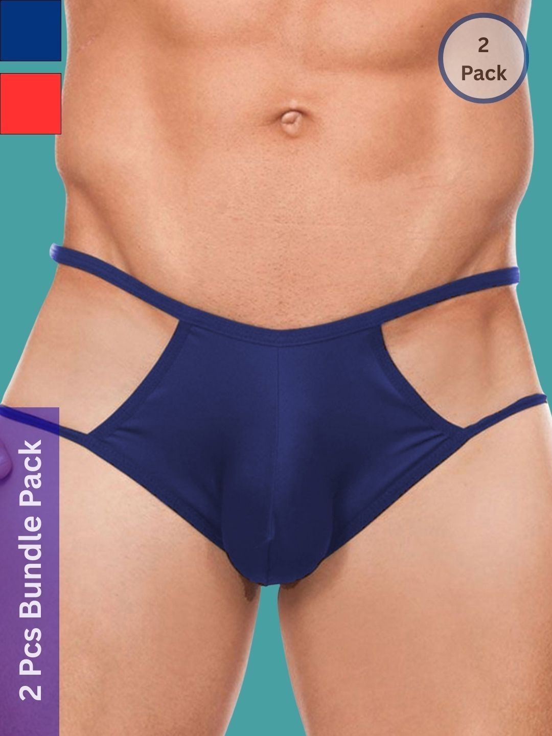 Ribald The Neech Pack of 2 Low-Rise Thongs Briefs