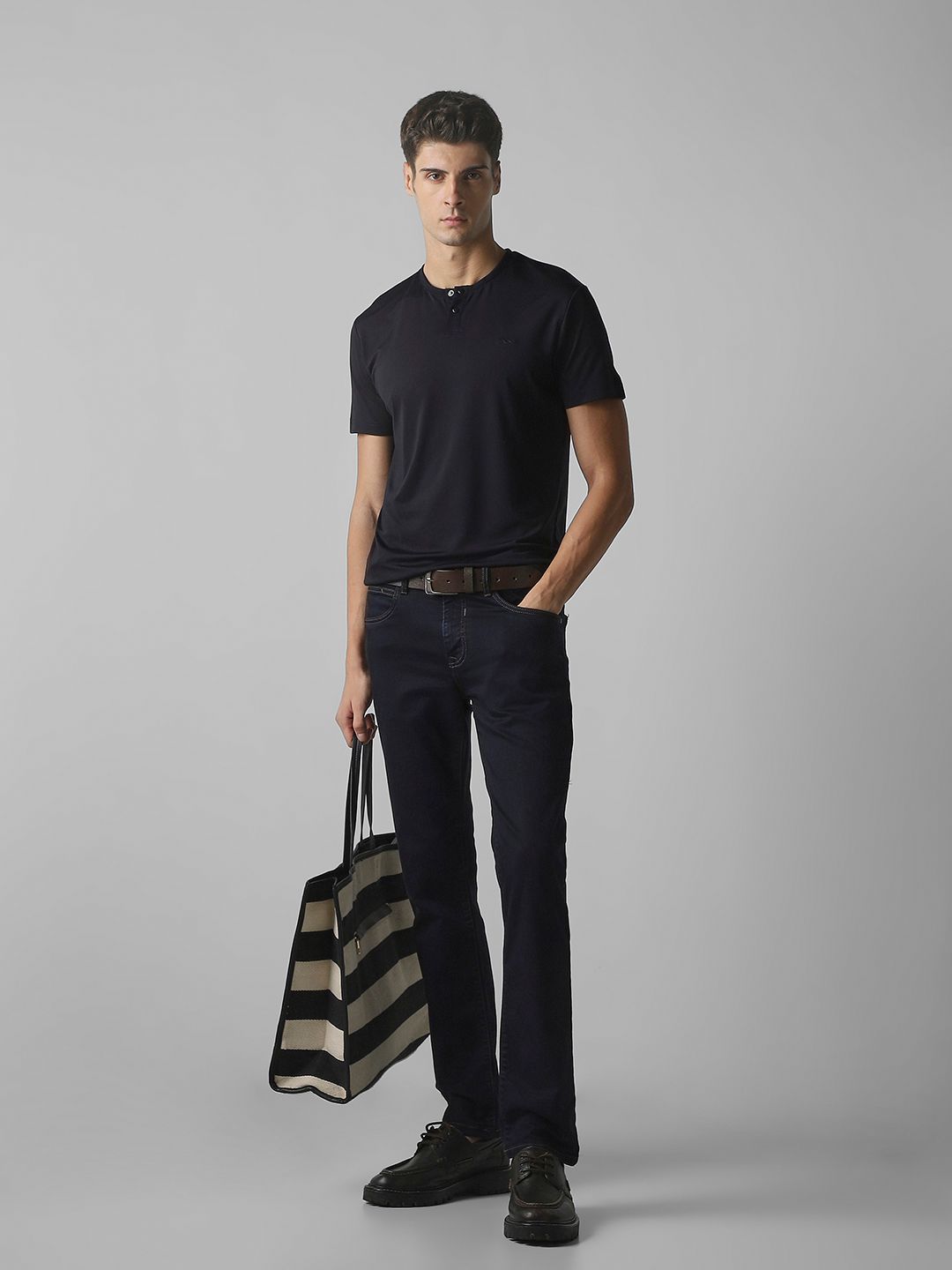Mufti Henley Neck Slim Fit T-shirt