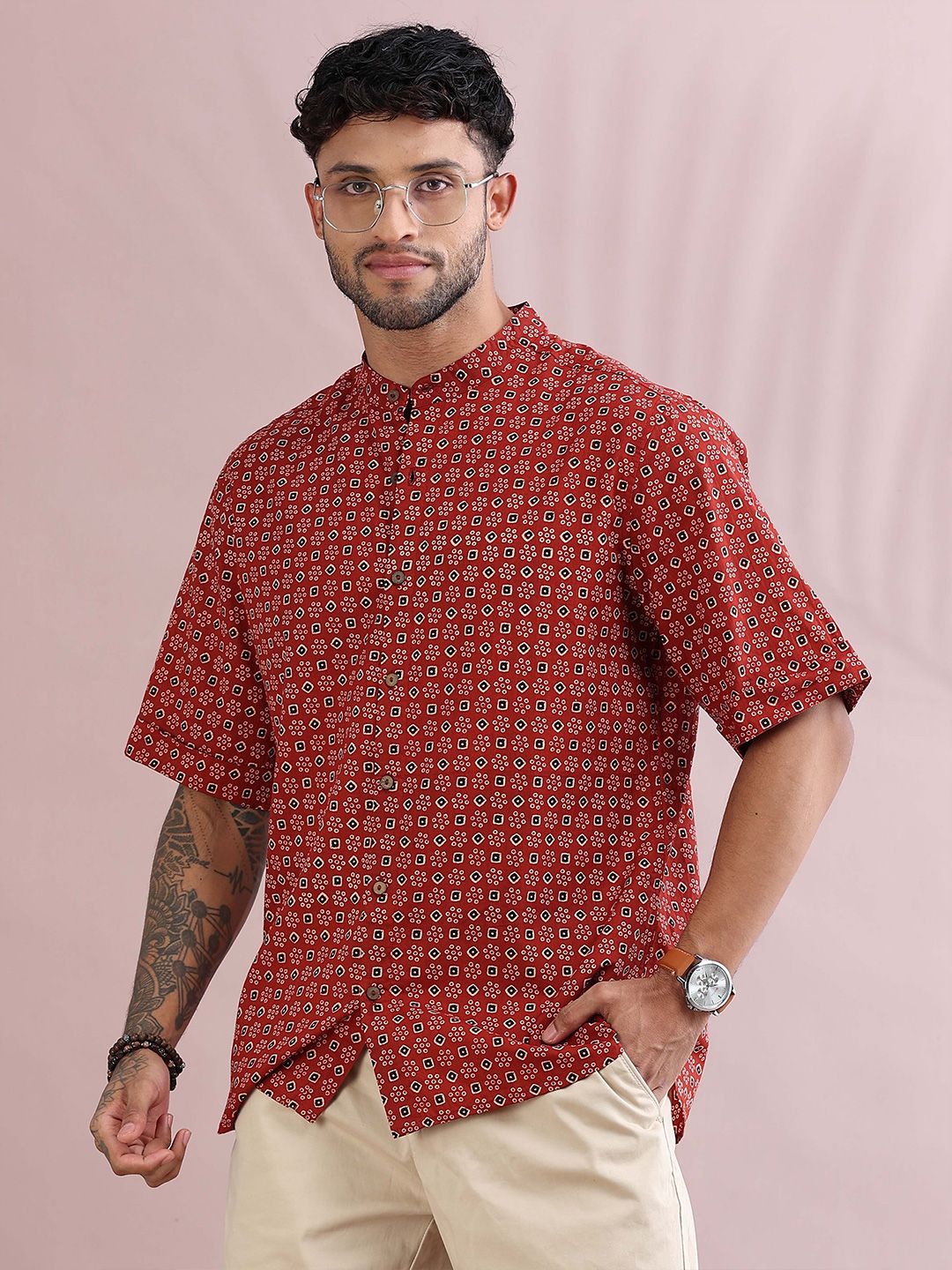 FILORI STUDIO Men Ethnic Motifs Printed Indie Prints Kurta