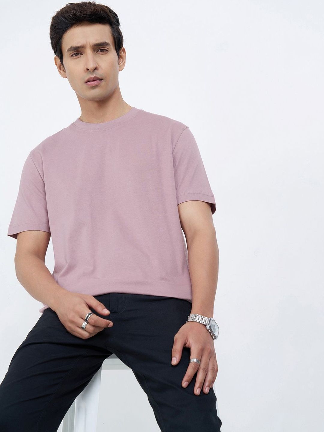 Peregrine by Pantaloons Men Slim Fit T-shirt