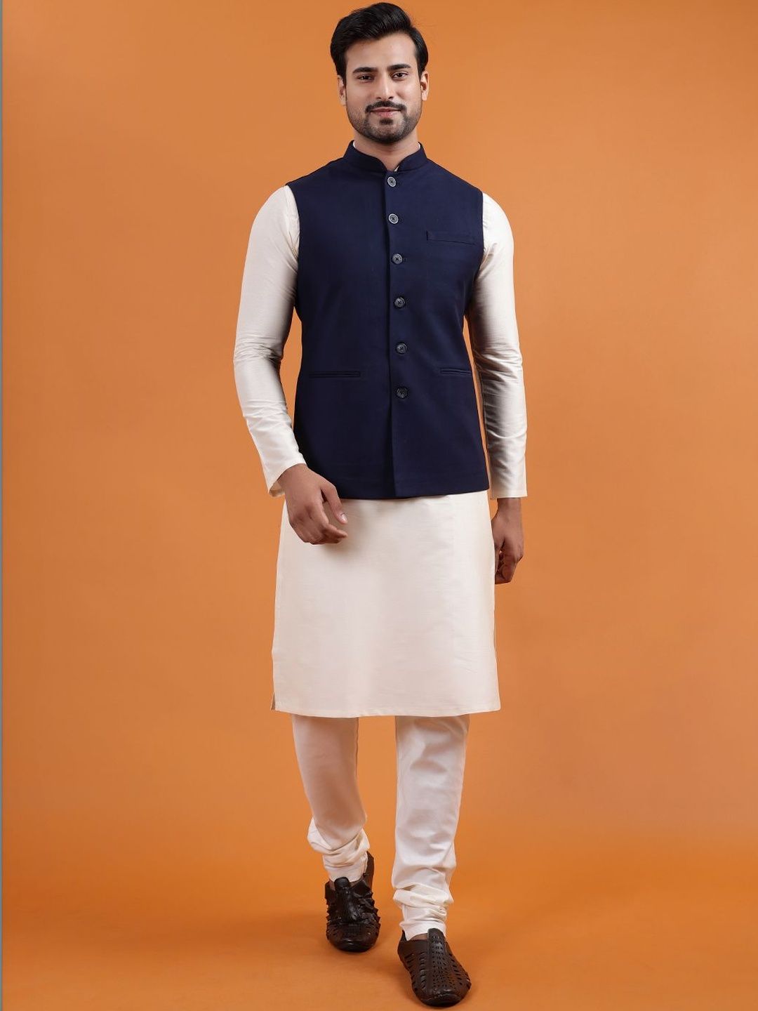 ZOIS Sleeveless Woven Formal Nehru Jacket