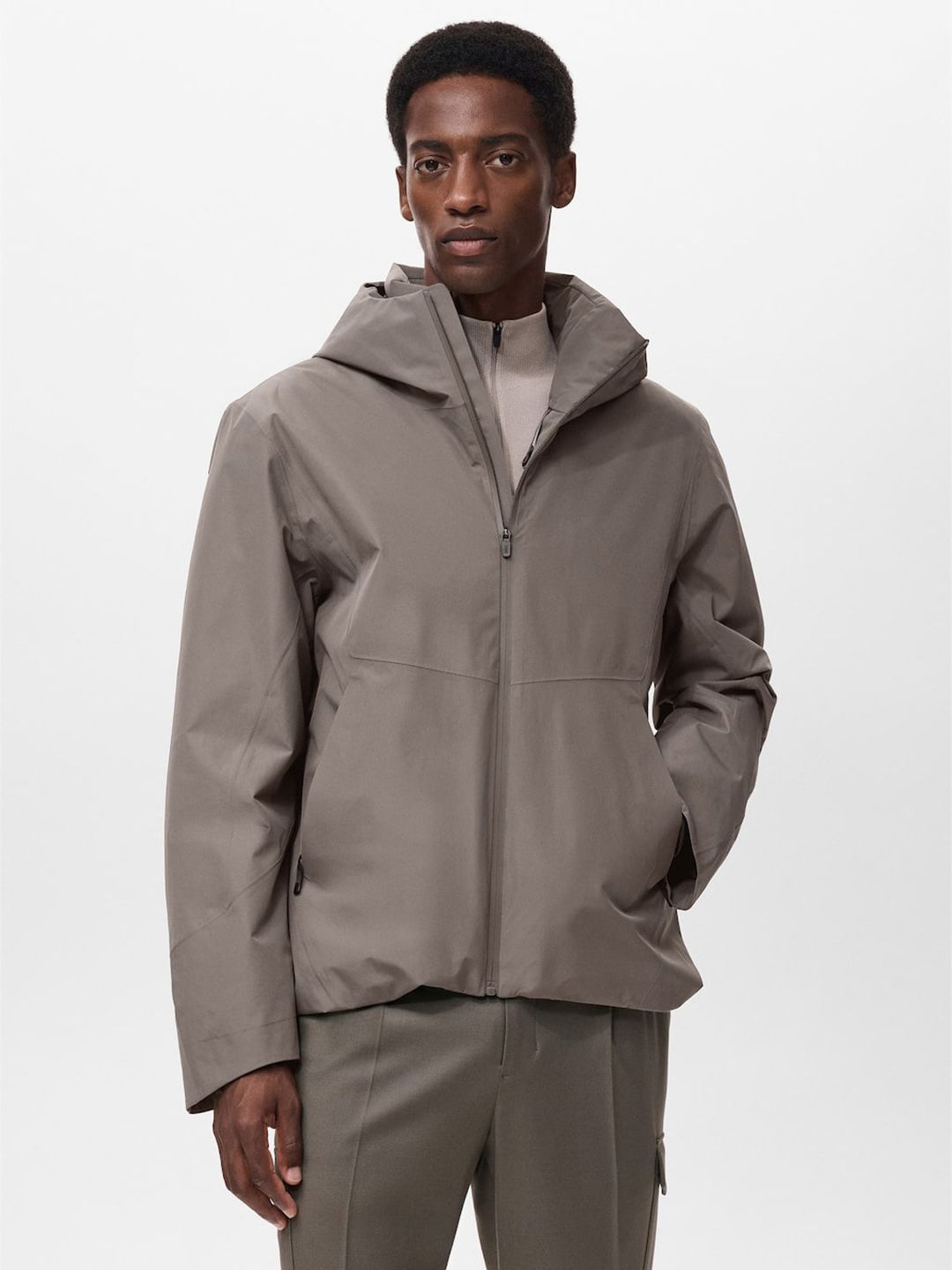 MANGO MAN Thermolite Hooded Padded Jacket