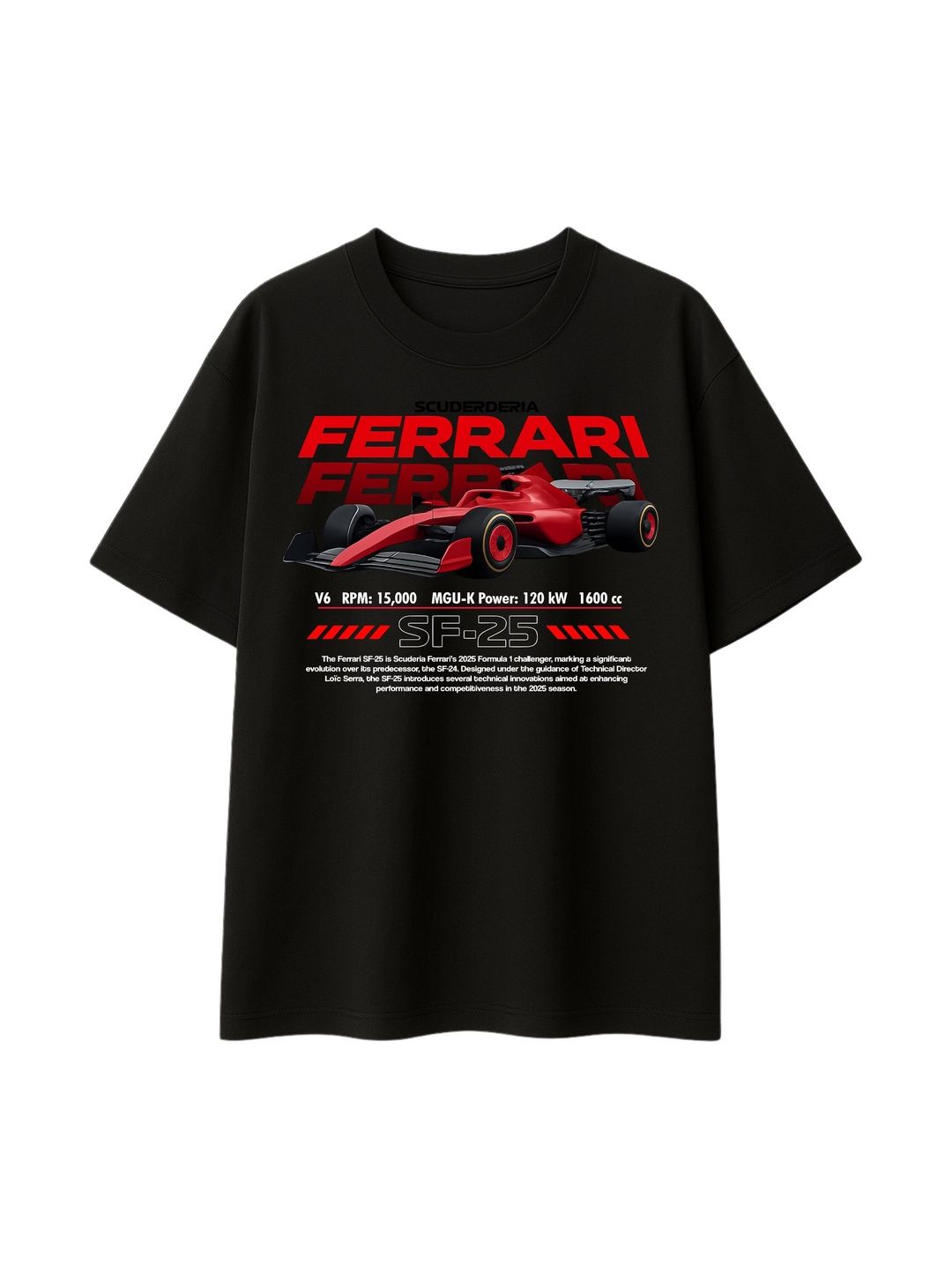 TeeSlix Men Scuderia Ferrari Formula 1 Printed T-shirt