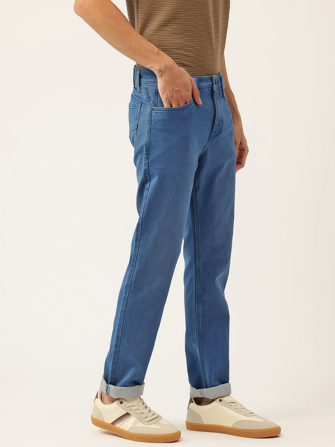 Integriti Men Smart Slim Fit Mid-Rise Stretchable Jeans