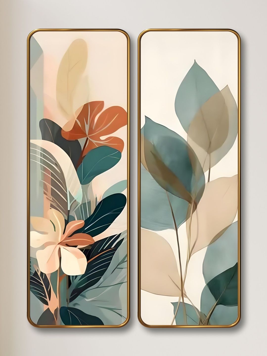 Aura Multicoloured Set of 2 Piece MDF Other Wall Paintings