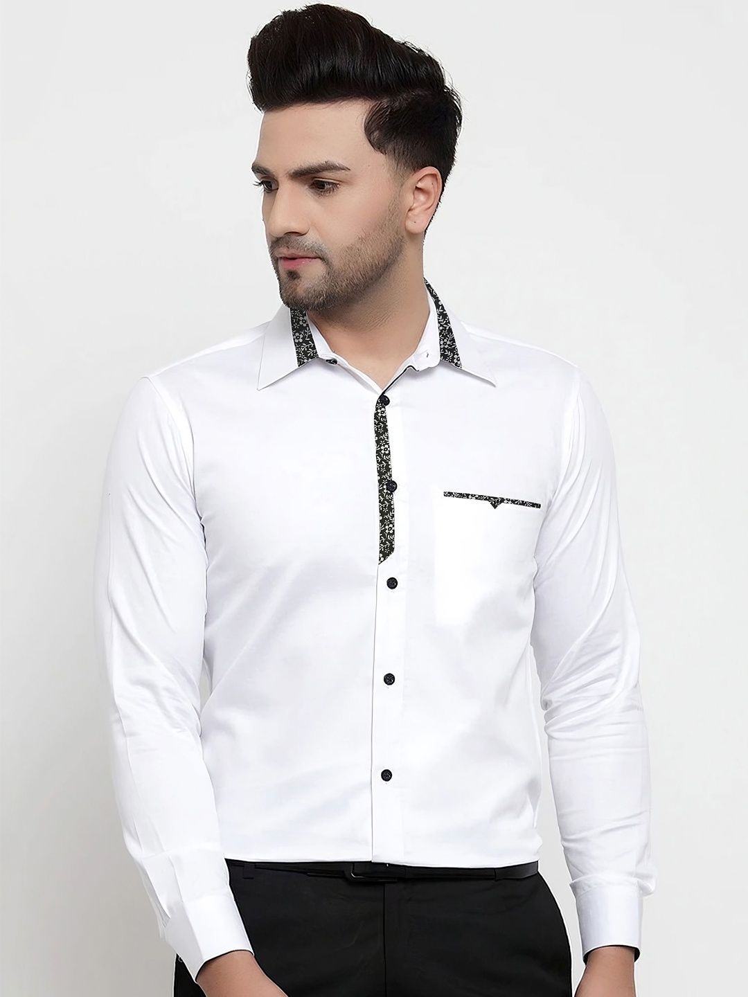 WEBRIC Men Slim Fit Party Shirt