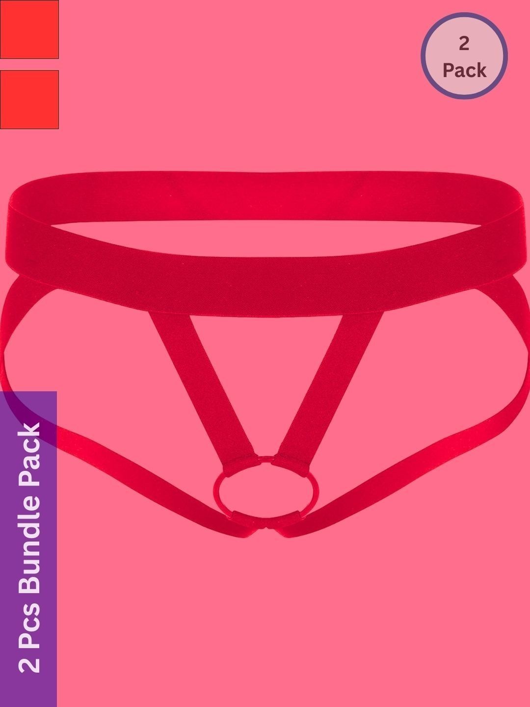 LoveAasan Pack of 2 Mid-Rise Thongs Briefs