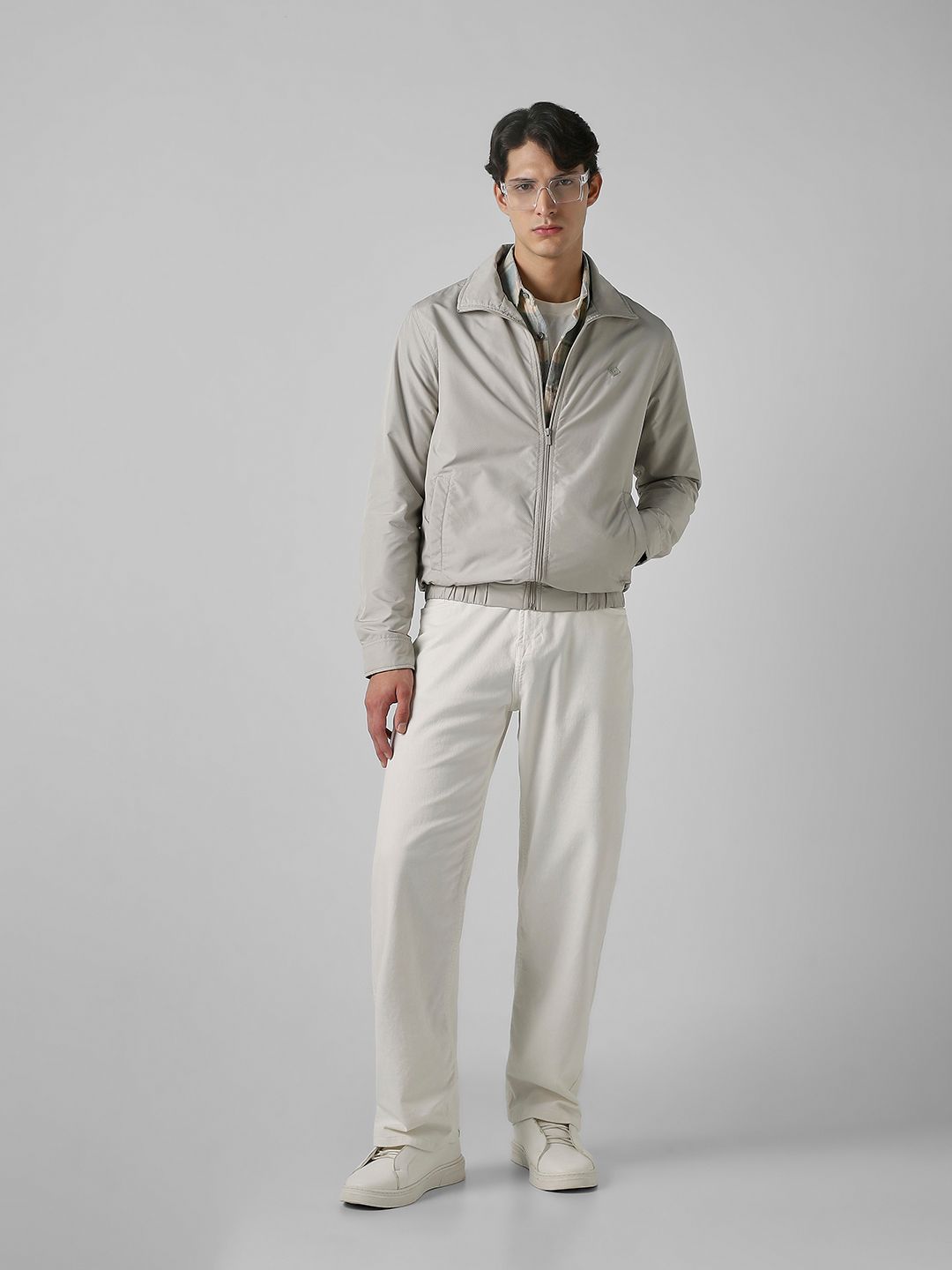 Mufti Men Spread Collar Solid Bomber Jacket
