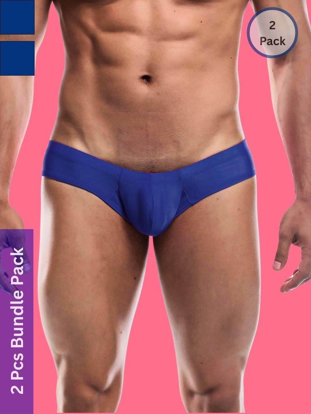 LoveAasan Pack of 2 Low-Rise Thongs Briefs