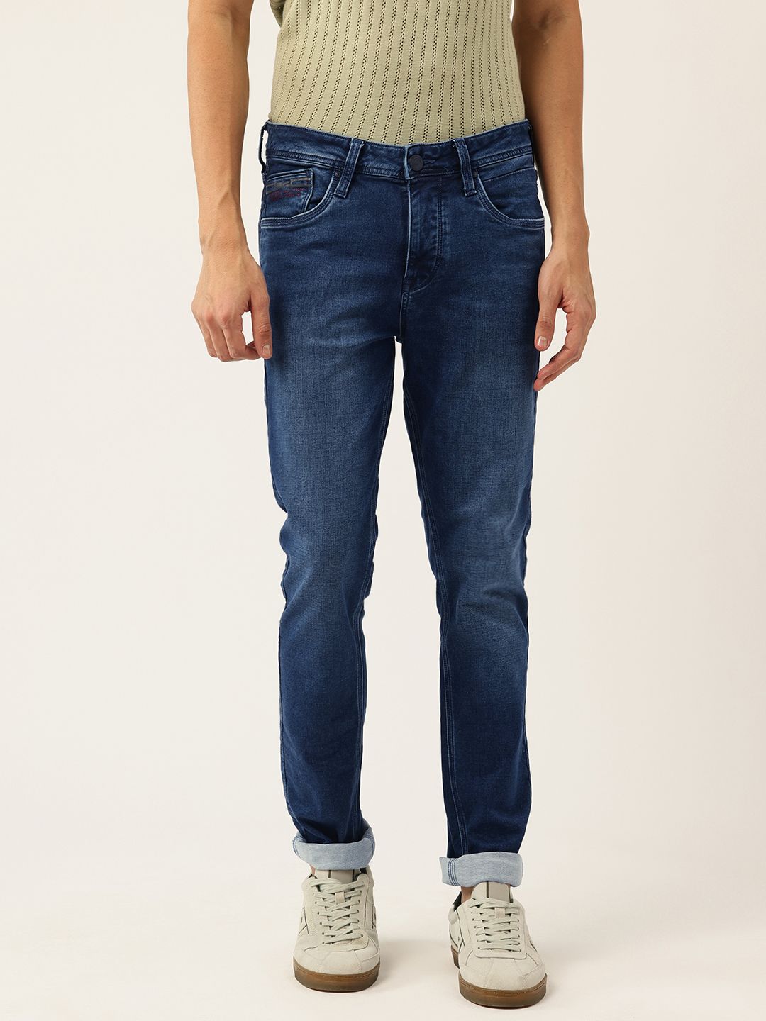 Integriti Men Smart Skinny Fit Mid-Rise Light Fade Stretchable Jeans