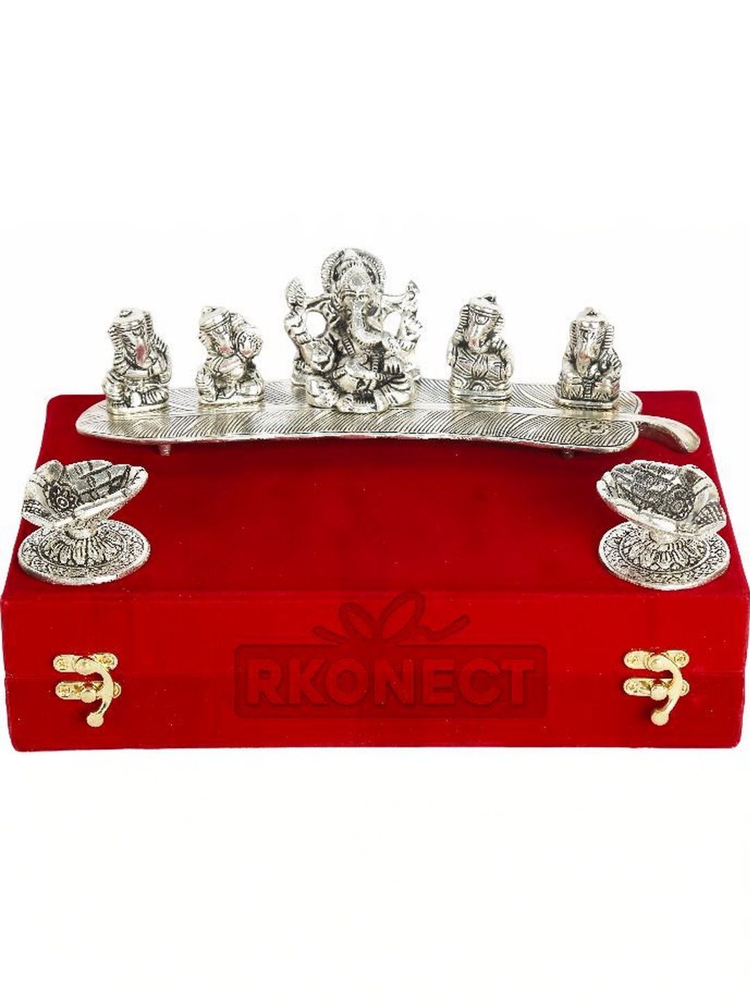 RKONECT Set Of 3 Silver Diwali Home Gift Set For Family