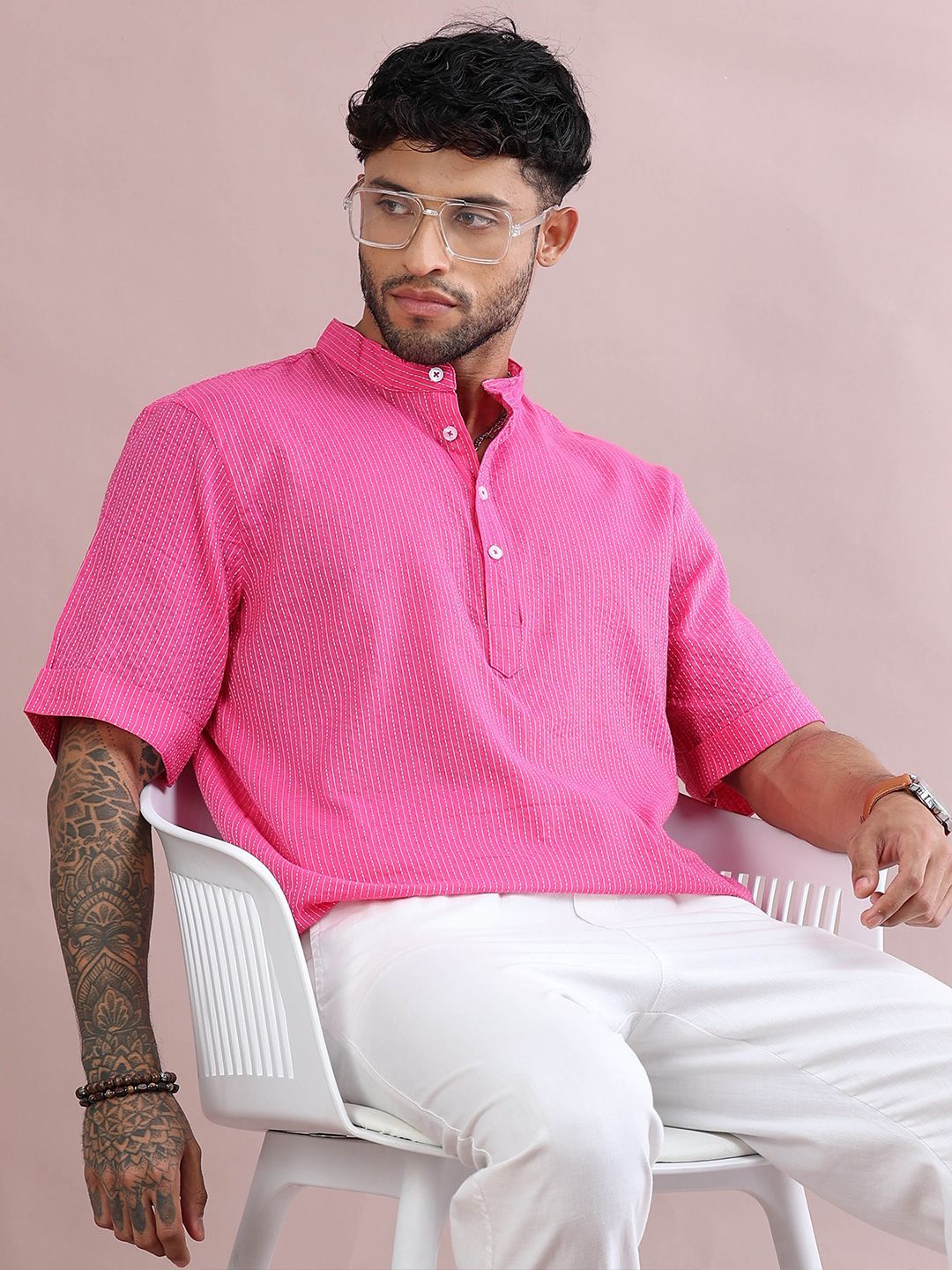 FILORI STUDIO Men Striped Kurta