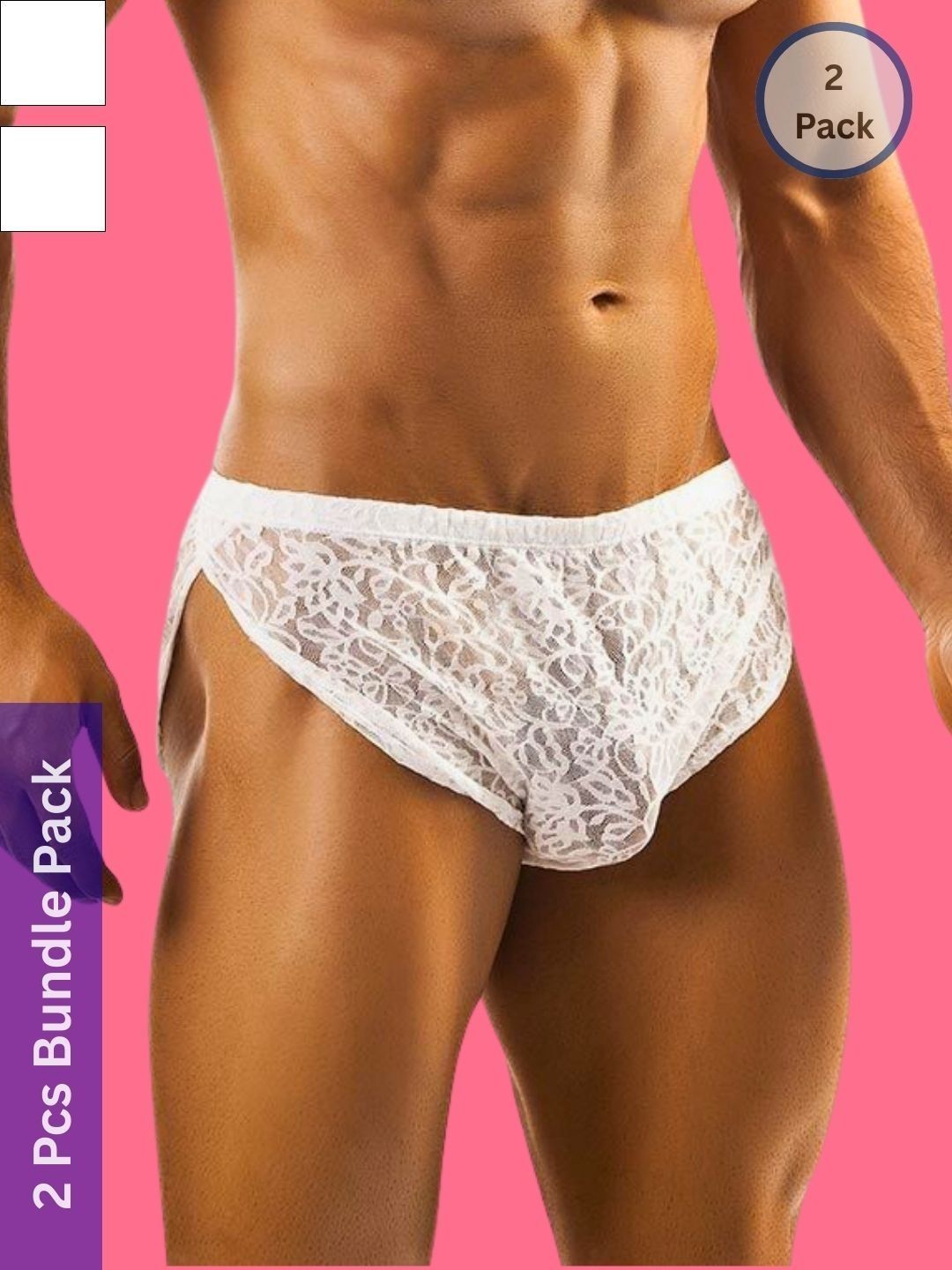 LoveAasan Pack of 2 Low-Rise Thongs Briefs
