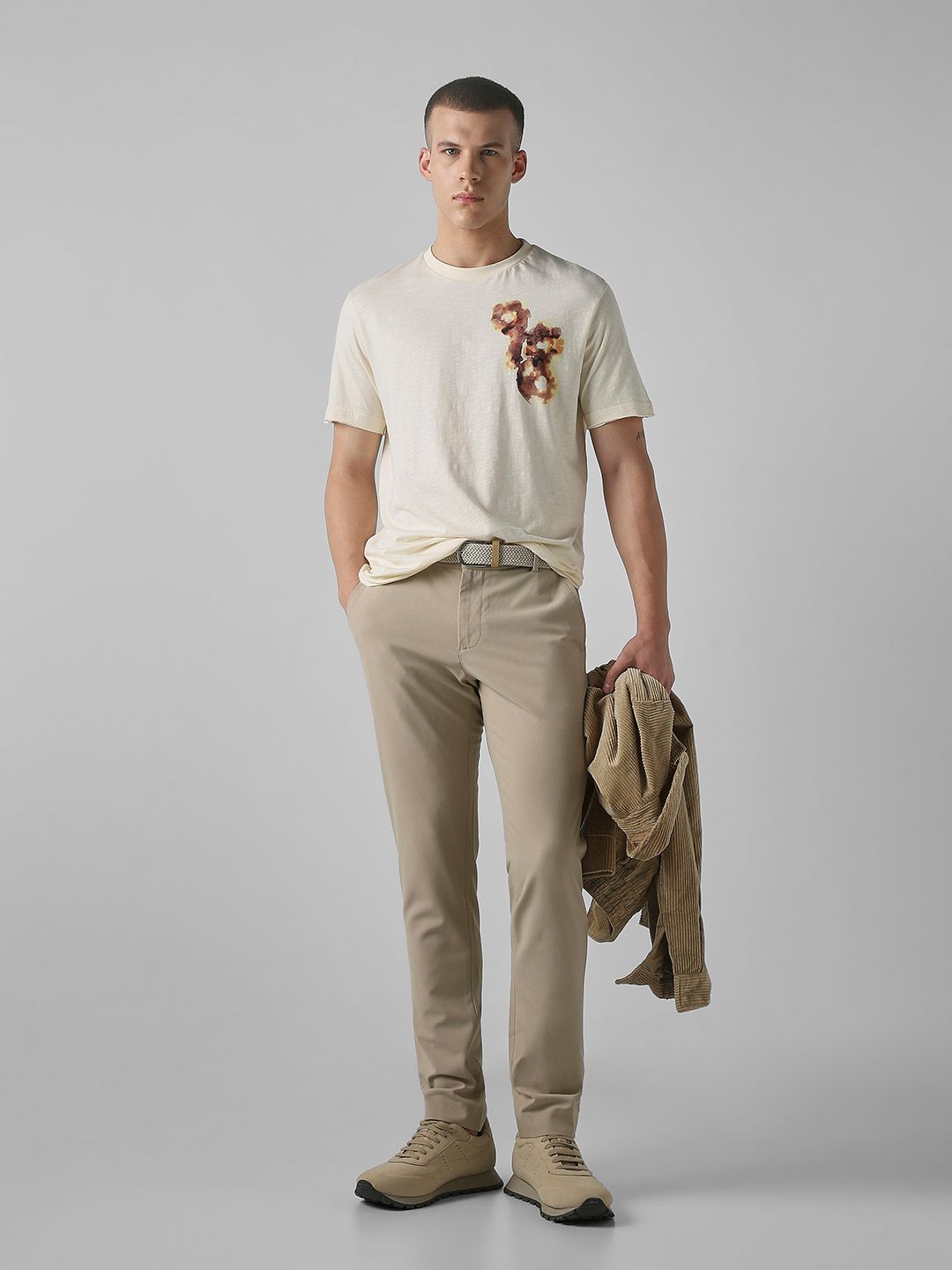 Mufti Graphic Printed Crew Neck Cotton Casual T-shirt