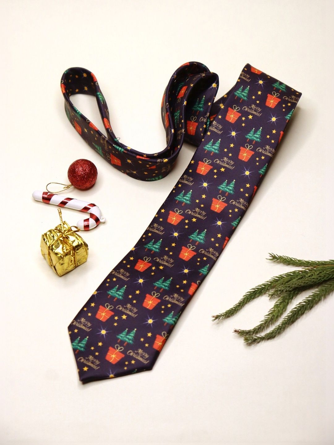 Alvaro Castagnino Christmas Santa Blue Necktie
