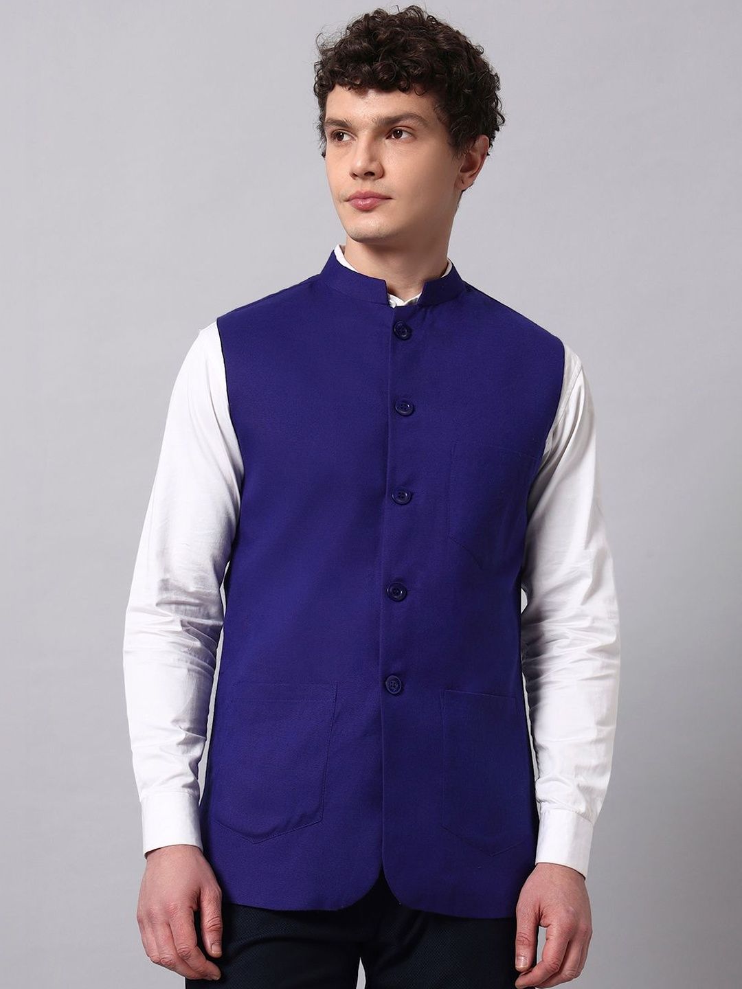 NATURE CRAFT Woven Nehru Jackets
