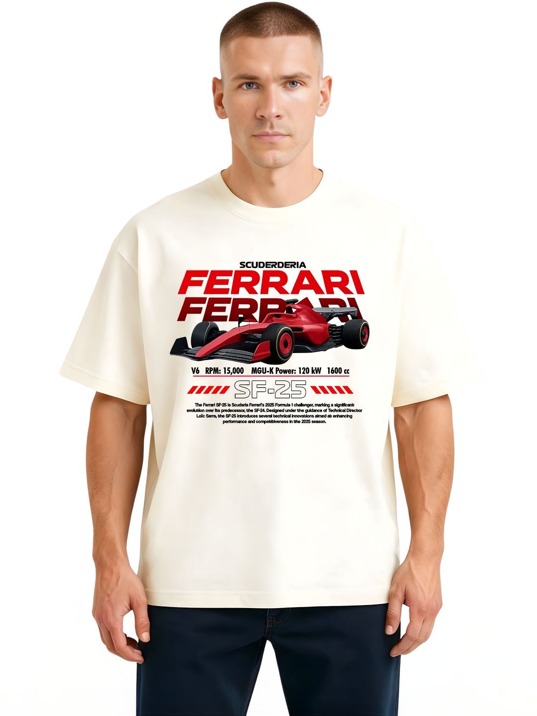 TeeSlix Men Scuderia Ferrari Formula 1 Printed T-shirt