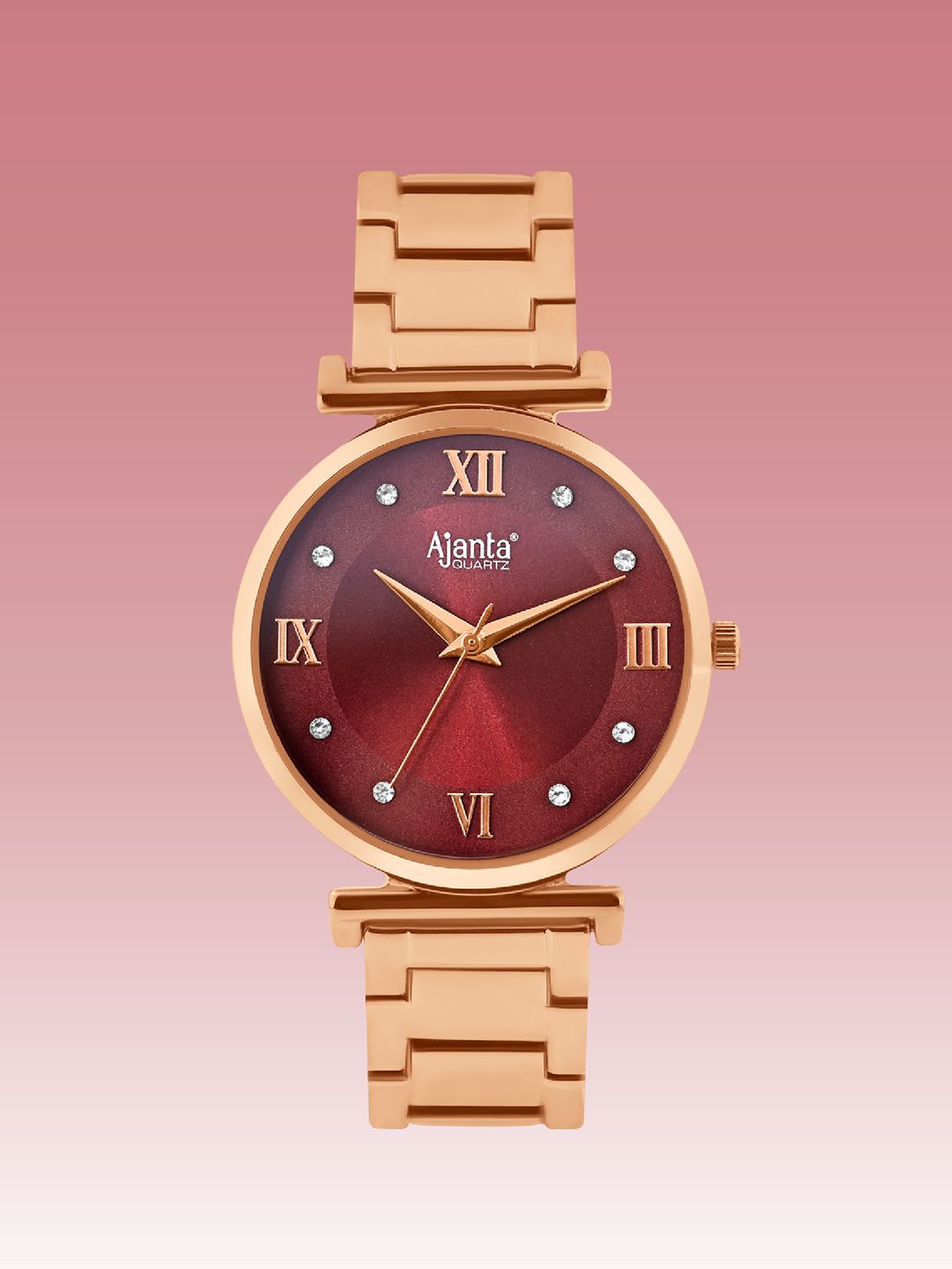 Ajanta Quartz Ajanta Quartz Women Brass Printed Dial & Bracelet Style Straps Analogue Watch AWC119ESL 7