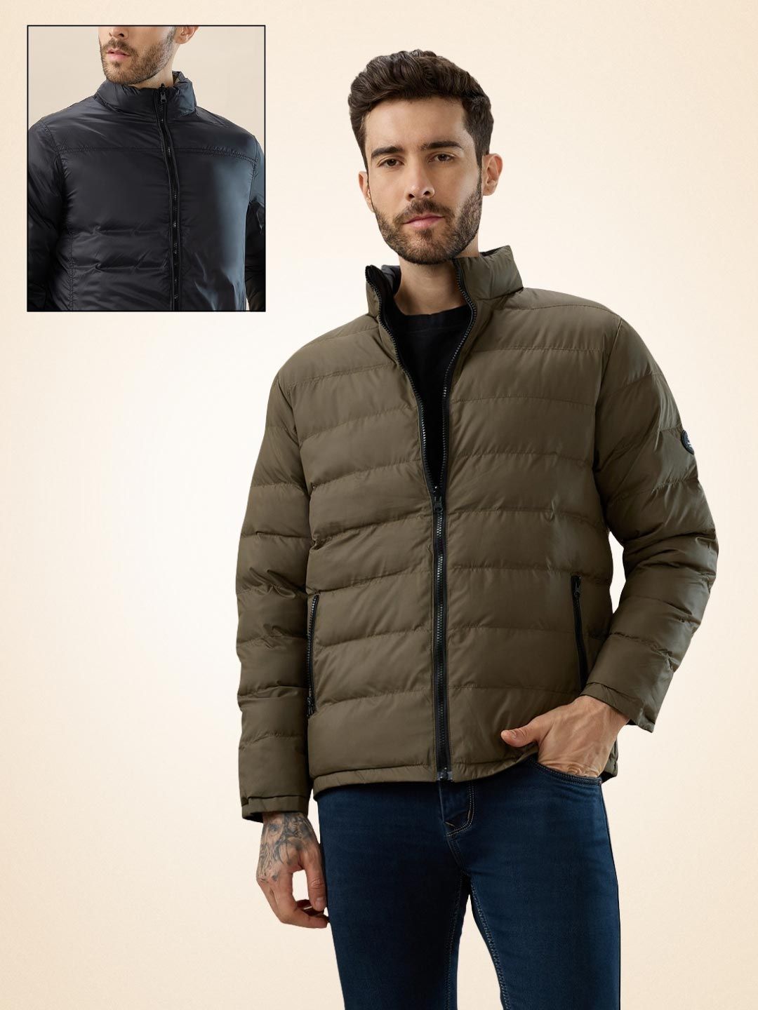 Status Quo Men Reversible Puffer Jacket