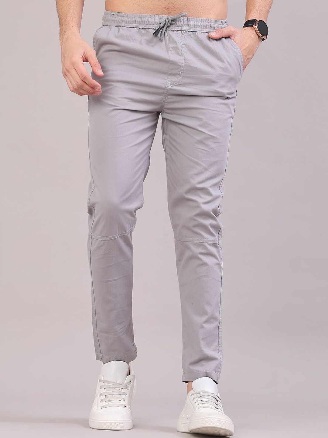 V-Mart Men Cotton Mid-Rise Track Pants