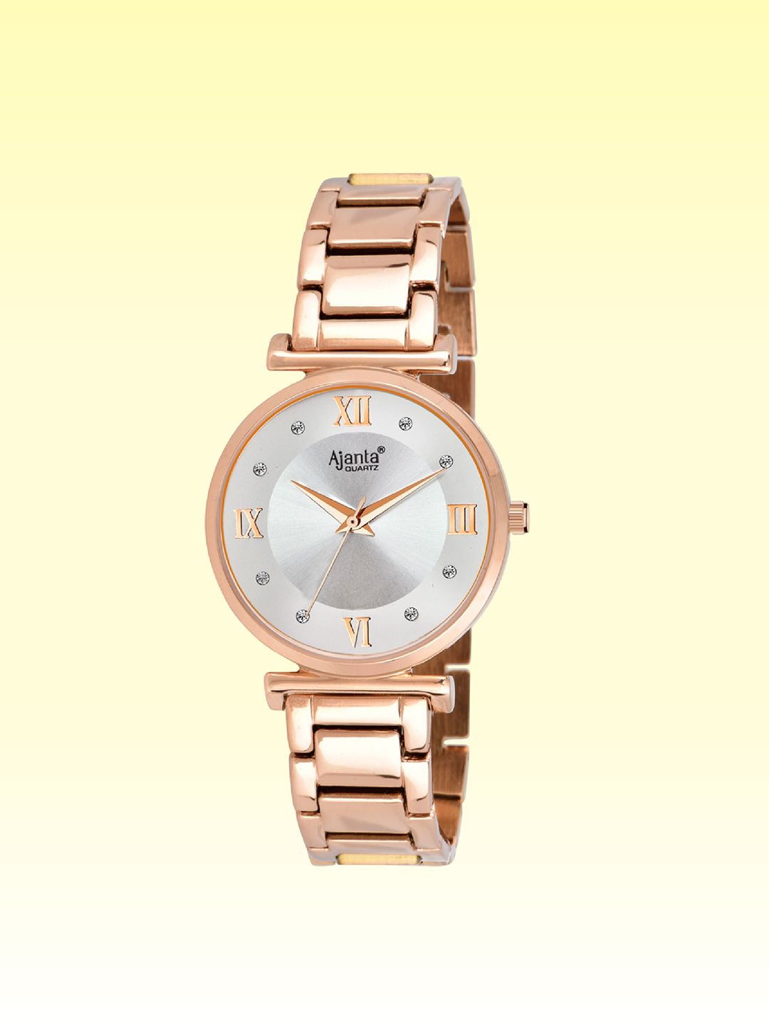 Ajanta Quartz Ajanta Quartz Women Brass Patterned Dial Analogue Watch AWC119ESL -02