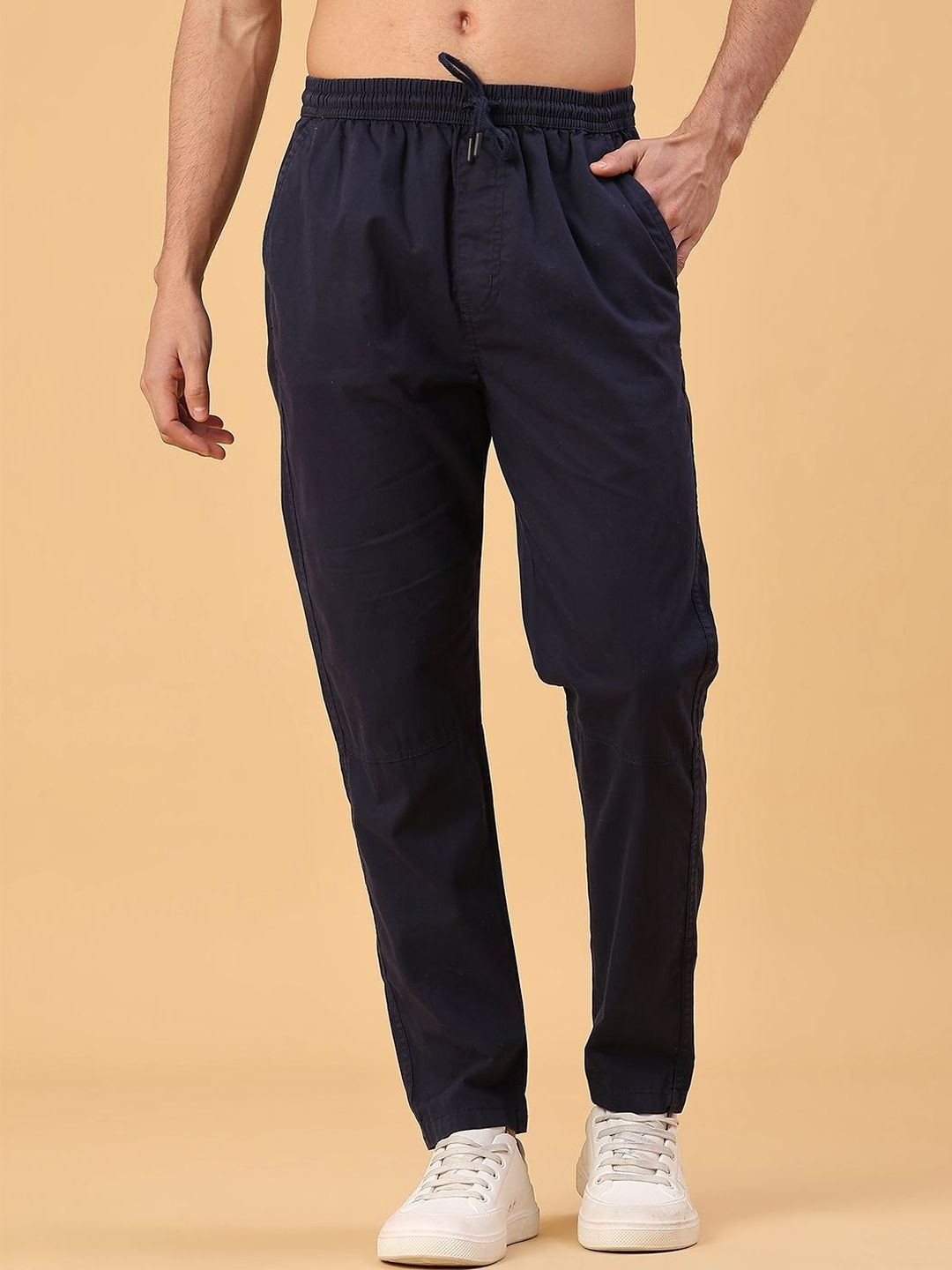 V-Mart Men Cotton Mid-Rise Track Pants