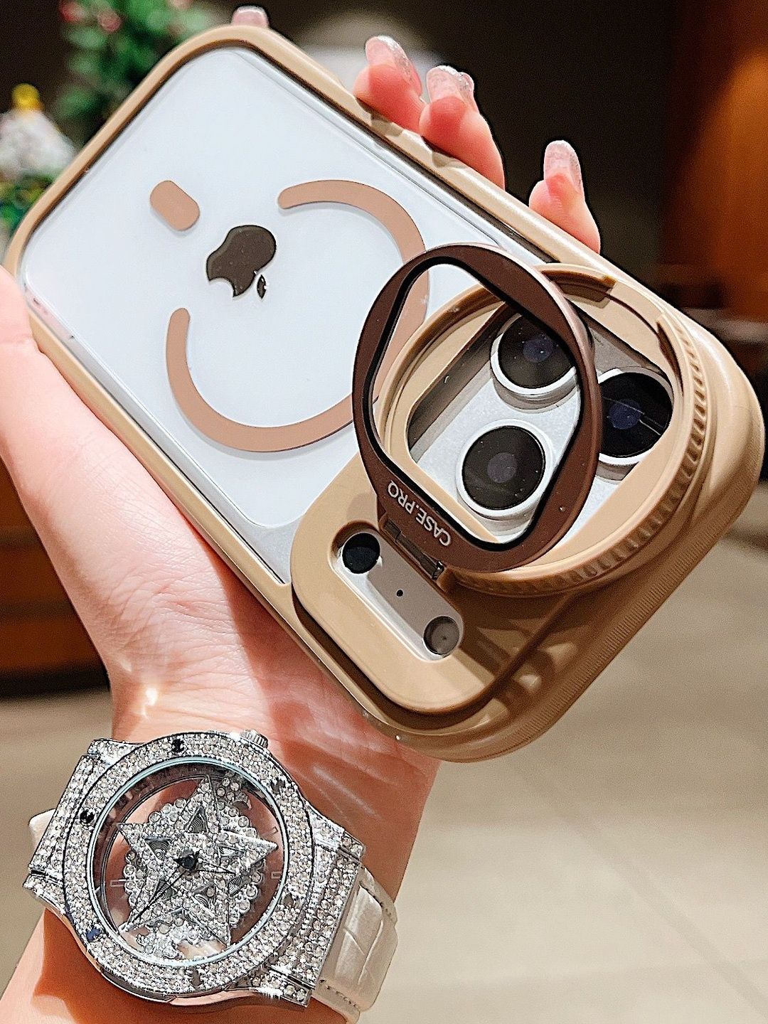 Luxury Kase Solid Printed iPhone 17 Pro Back Case Mobile Accessories