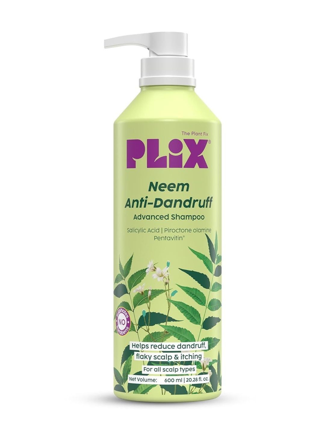 Anti Dandruff Shampoo- 600 ml PLIX THE PLANT FIX Neem Anti Dandruff Shampoo- 600 ml