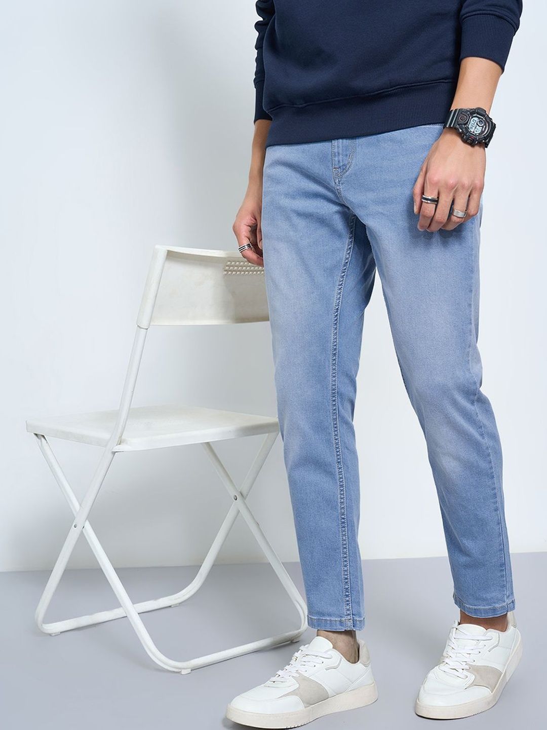 SF JEANS by Pantaloons Men Slim Fit Mid-Rise Light Fade Jeans