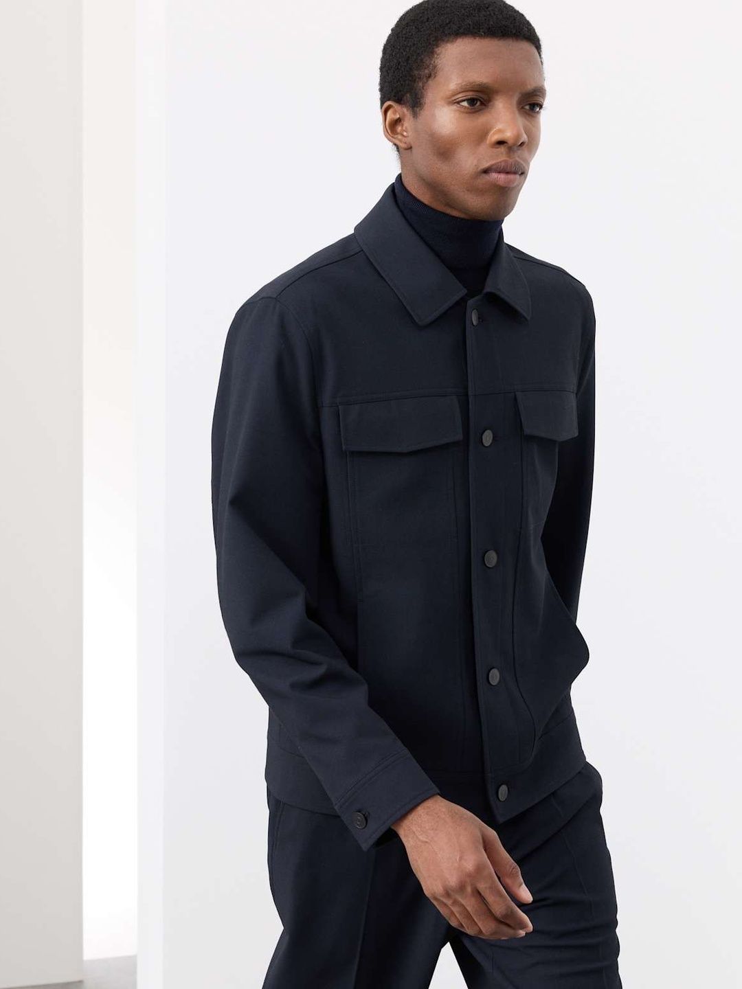 Marks & Spencer AUTOGRAPH Textured Technical Twill Trucker Jacket