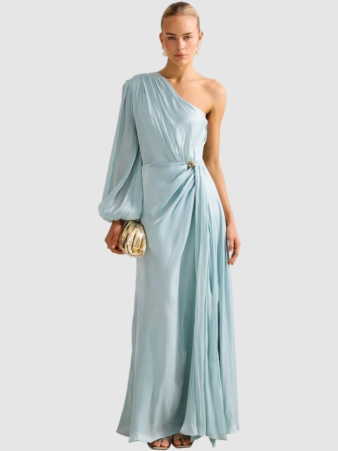 Puff Sleeve Maxi Dress