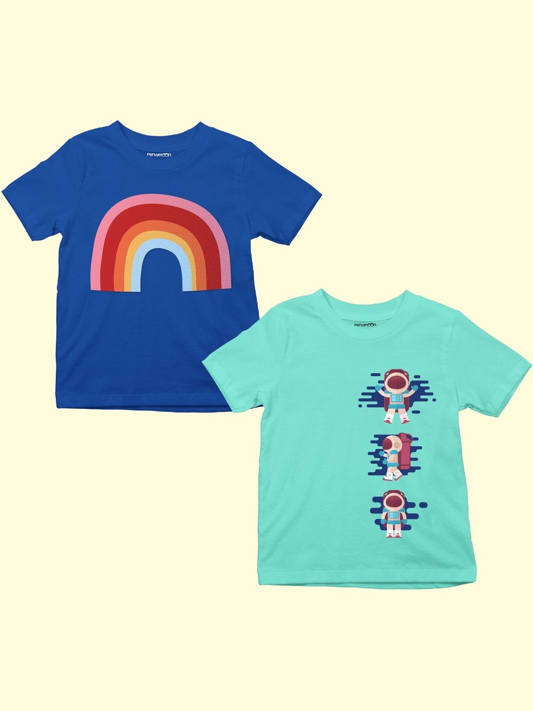 Perkymoon Unisex Kids Cotton Tshirts