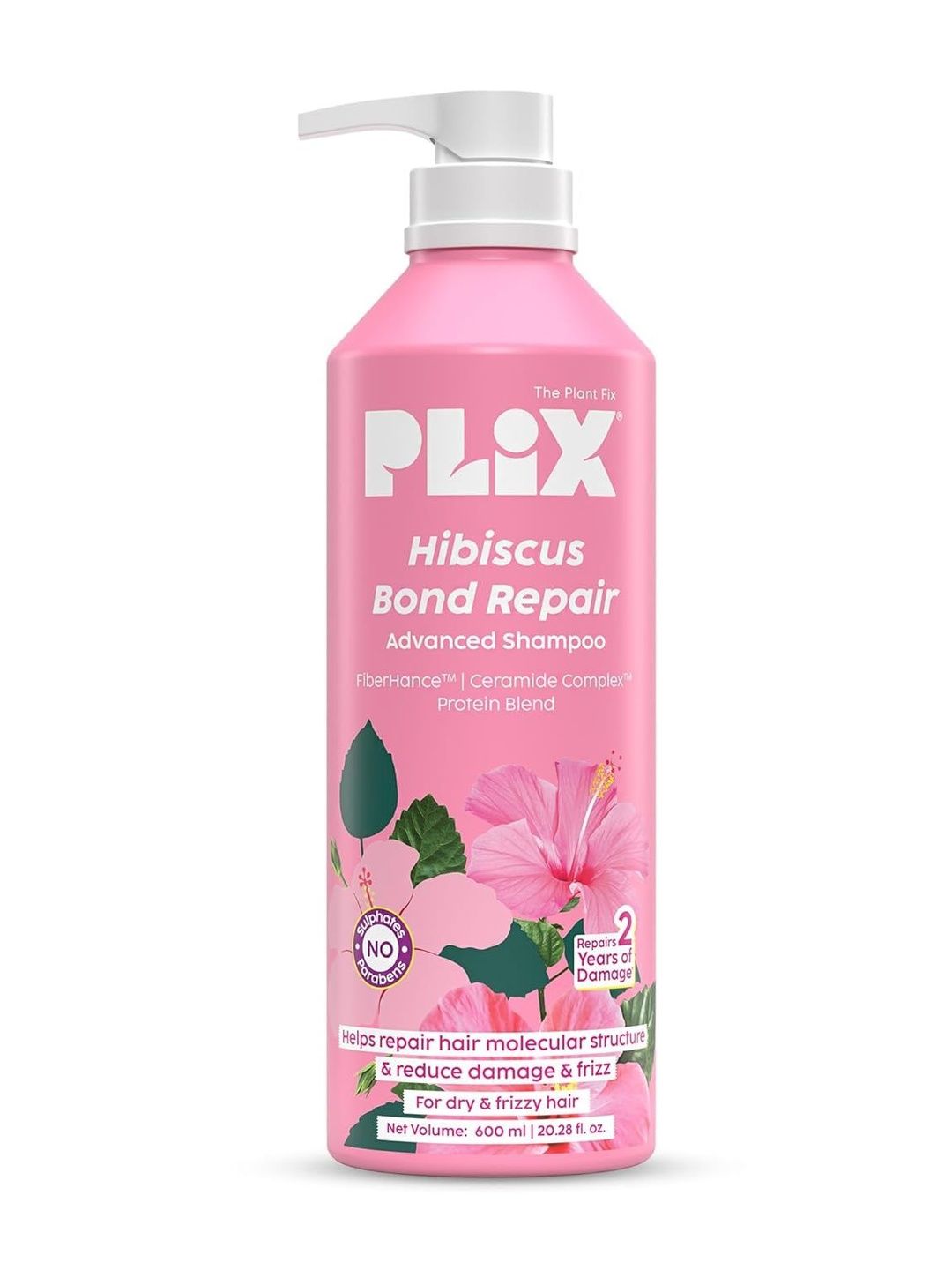 Hibiscus Bond Repair Shampoo PLIX THE PLANT FIX Hibiscus Bond Repair Shampoo- 600 ml