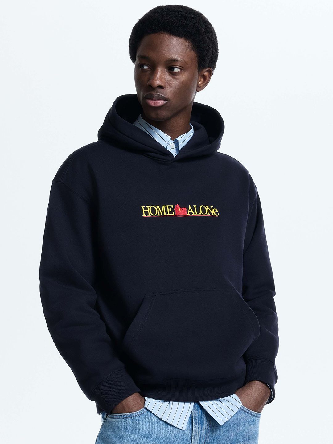 H&M Loose Fit Printed Hoodie