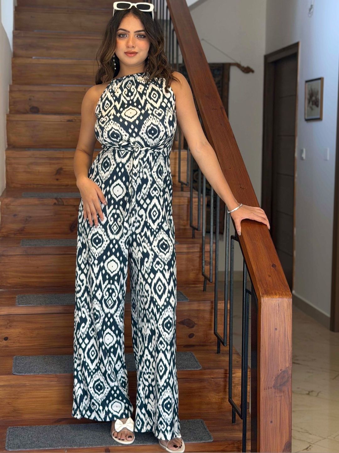 BAESD Printed Culotte Jumpsuit