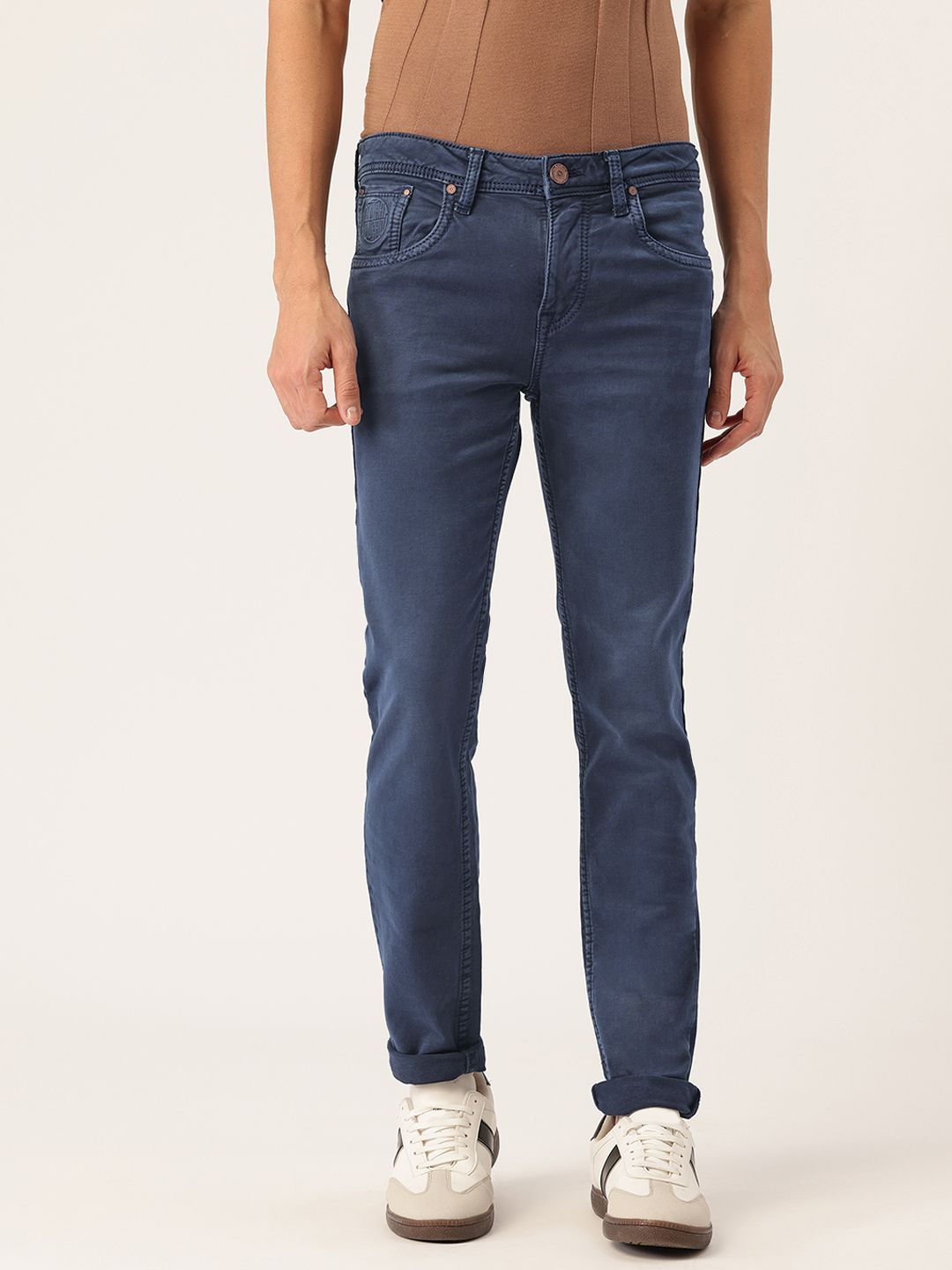 Integriti Men Smart Mid-Rise Slim Fit Light Fade Stretchable Jeans