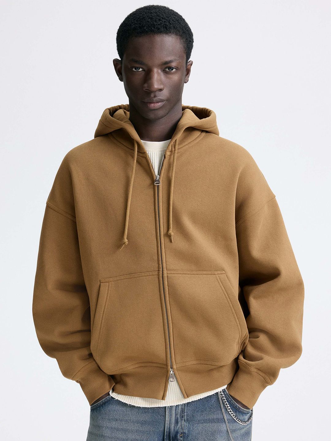 Buy H&M Oversized Fit Zip-Through Hoodie - Sweatshirts for Men
