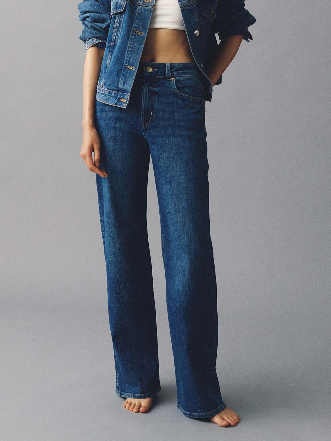 H&M Wide High Jeans