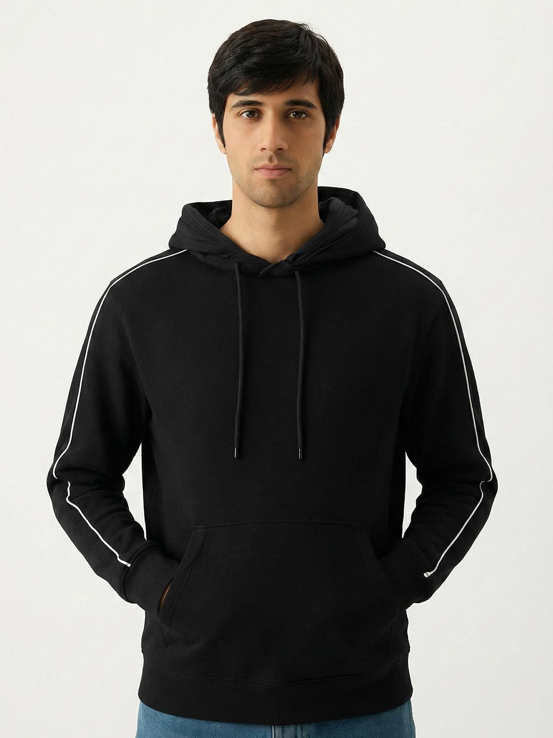 MOHICANS Men Black Relaxed Fit Hoodie