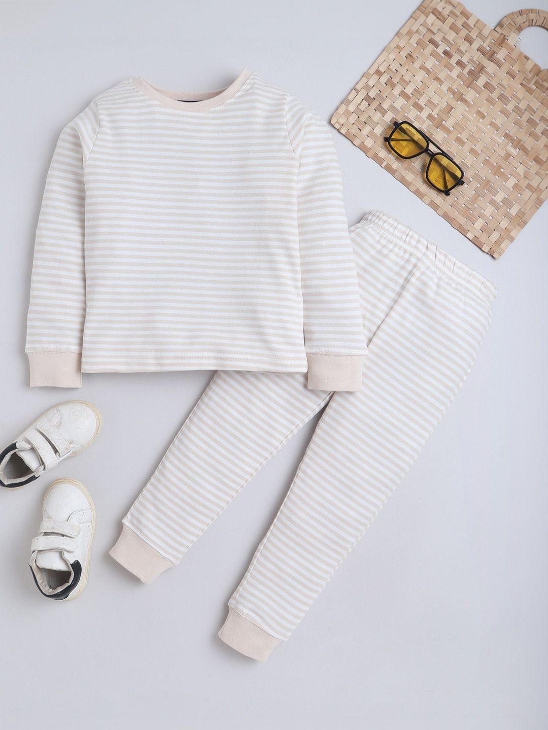 Baby Nation Unisex Kids Striped Night suit
