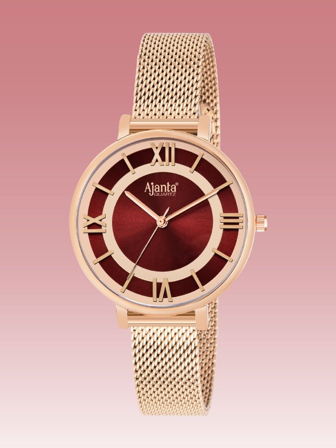 Ajanta Quartz Ajanta Quartz Women Dial & Stainless Steel Bracelet Style Straps Analogue Watch AWC701TAL 3
