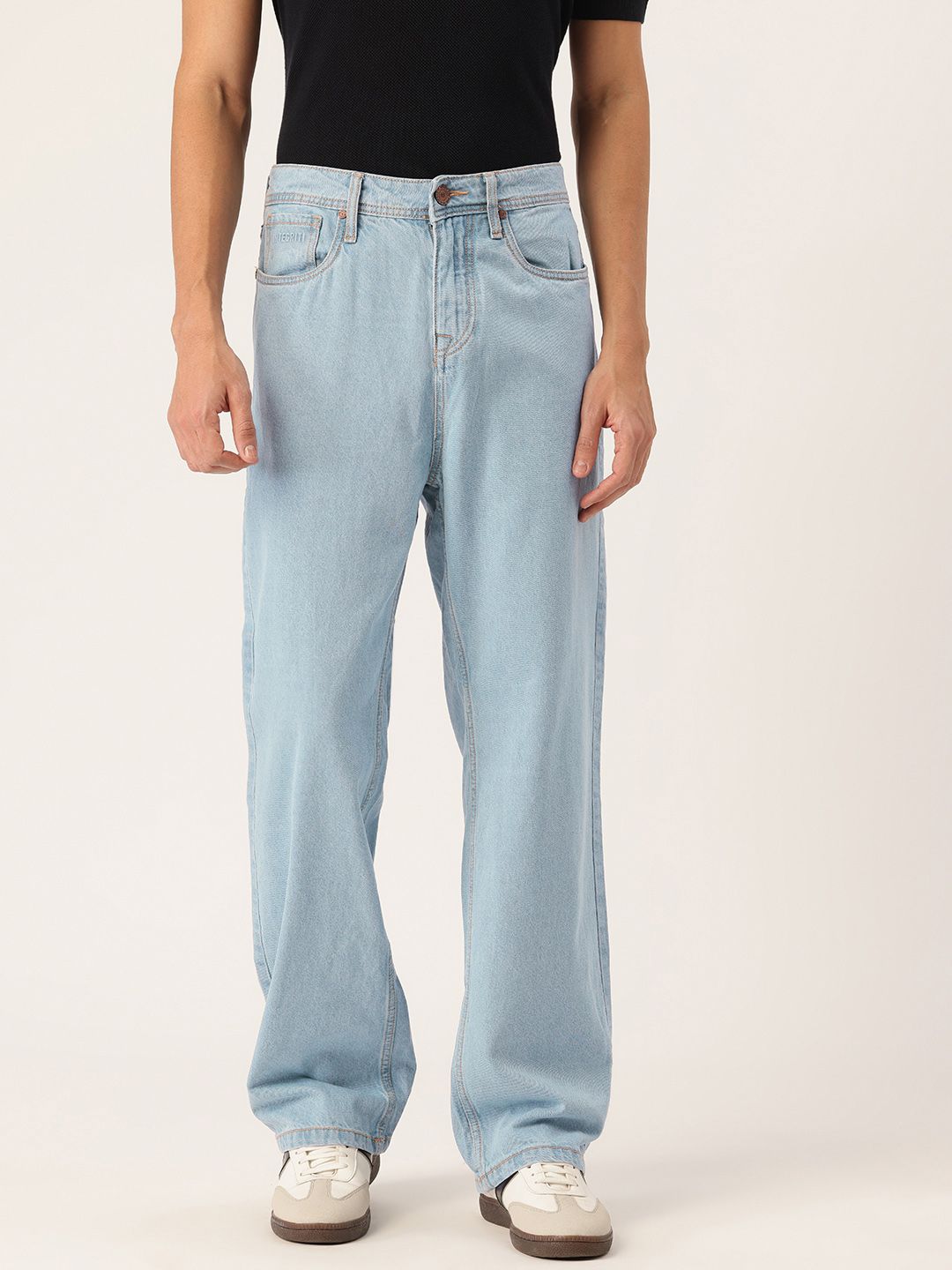 Integriti Men Smart Mid-Rise Jimmy Fit Pure Cotton Light Fade Jeans