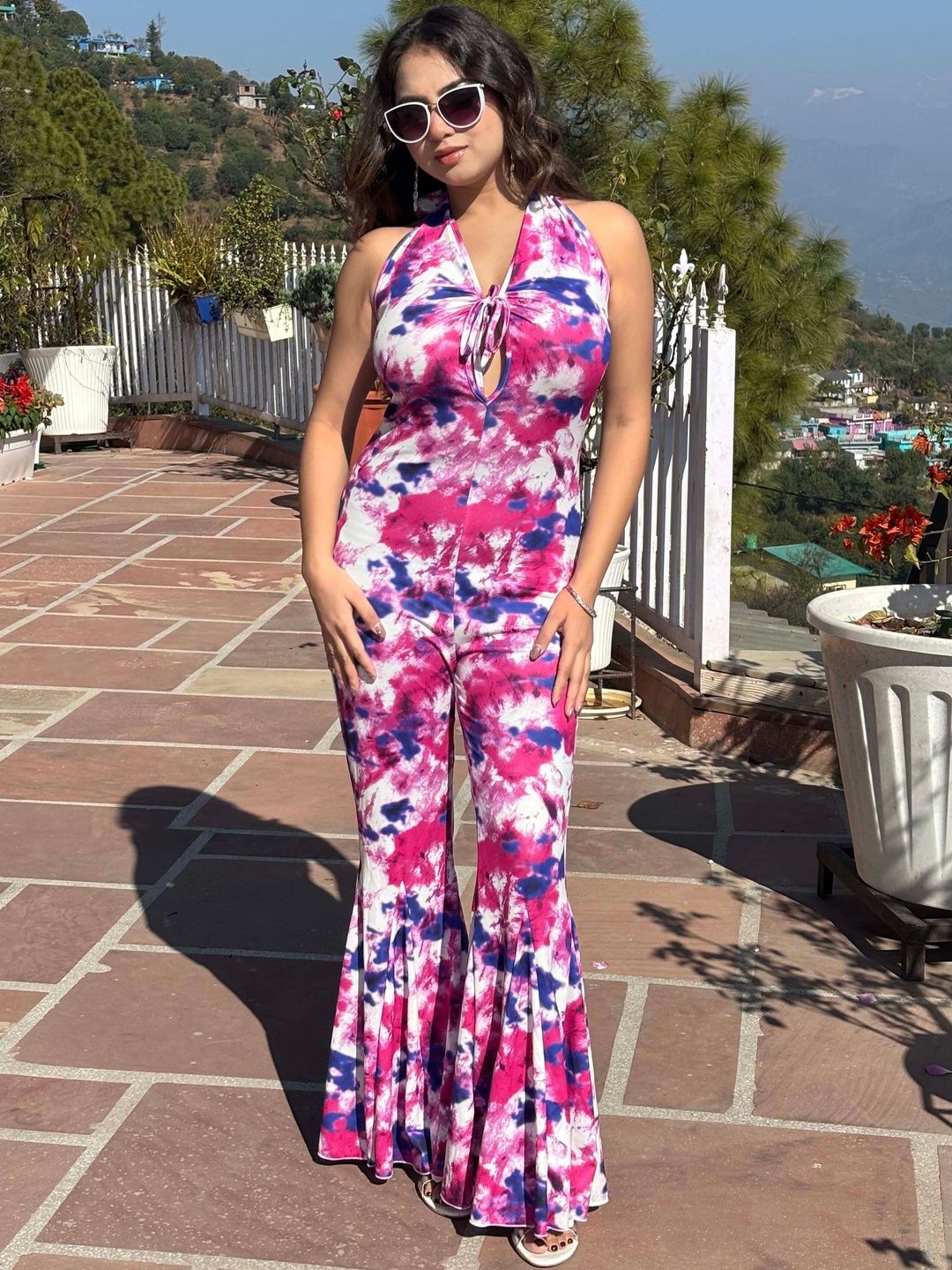 BAESD Printed Basic Jumpsuit