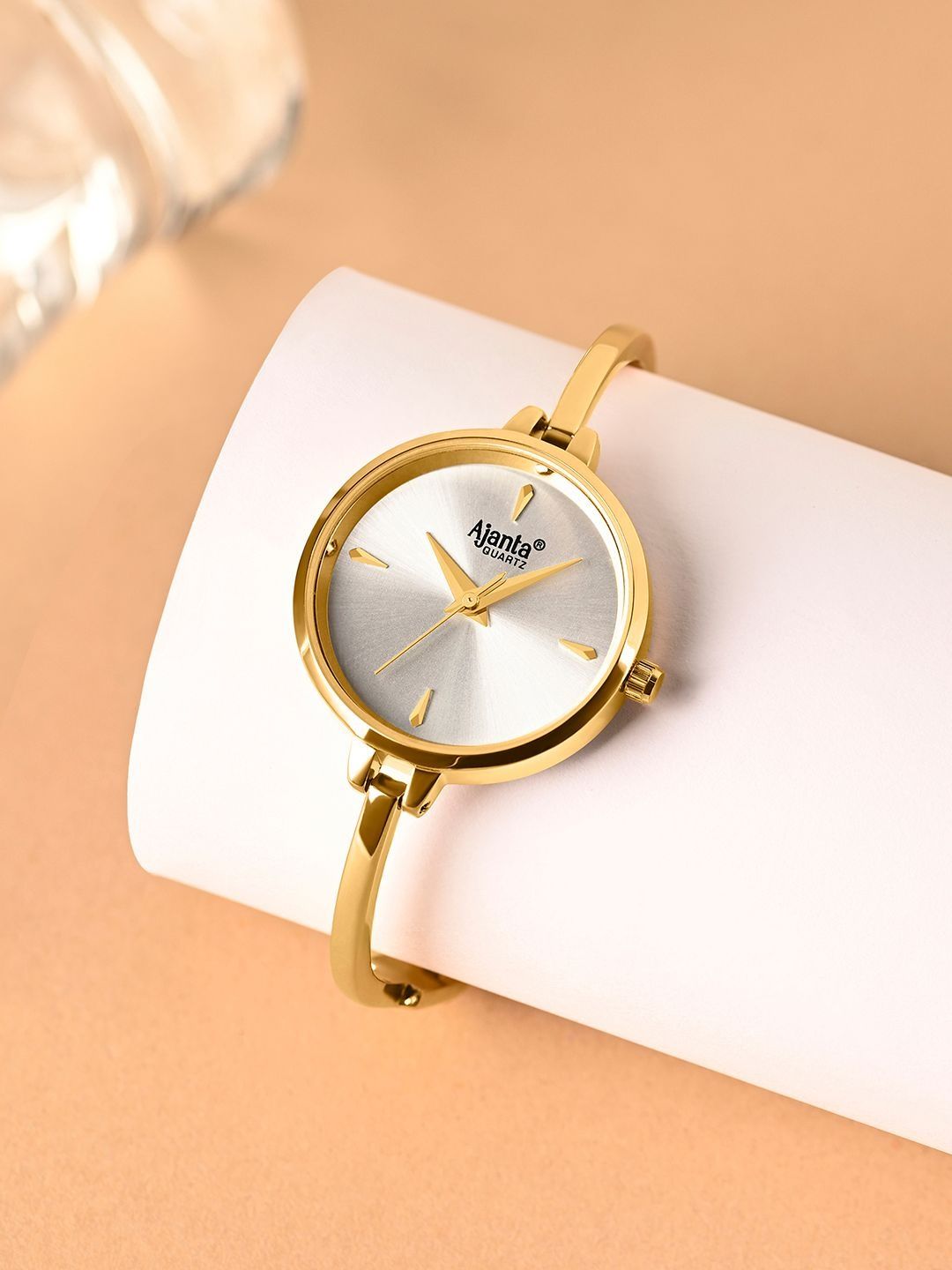 Ajanta Quartz Ajanta Quartz Women Dial & Bracelet Style Straps Analogue Watch AWC052PMSL 3