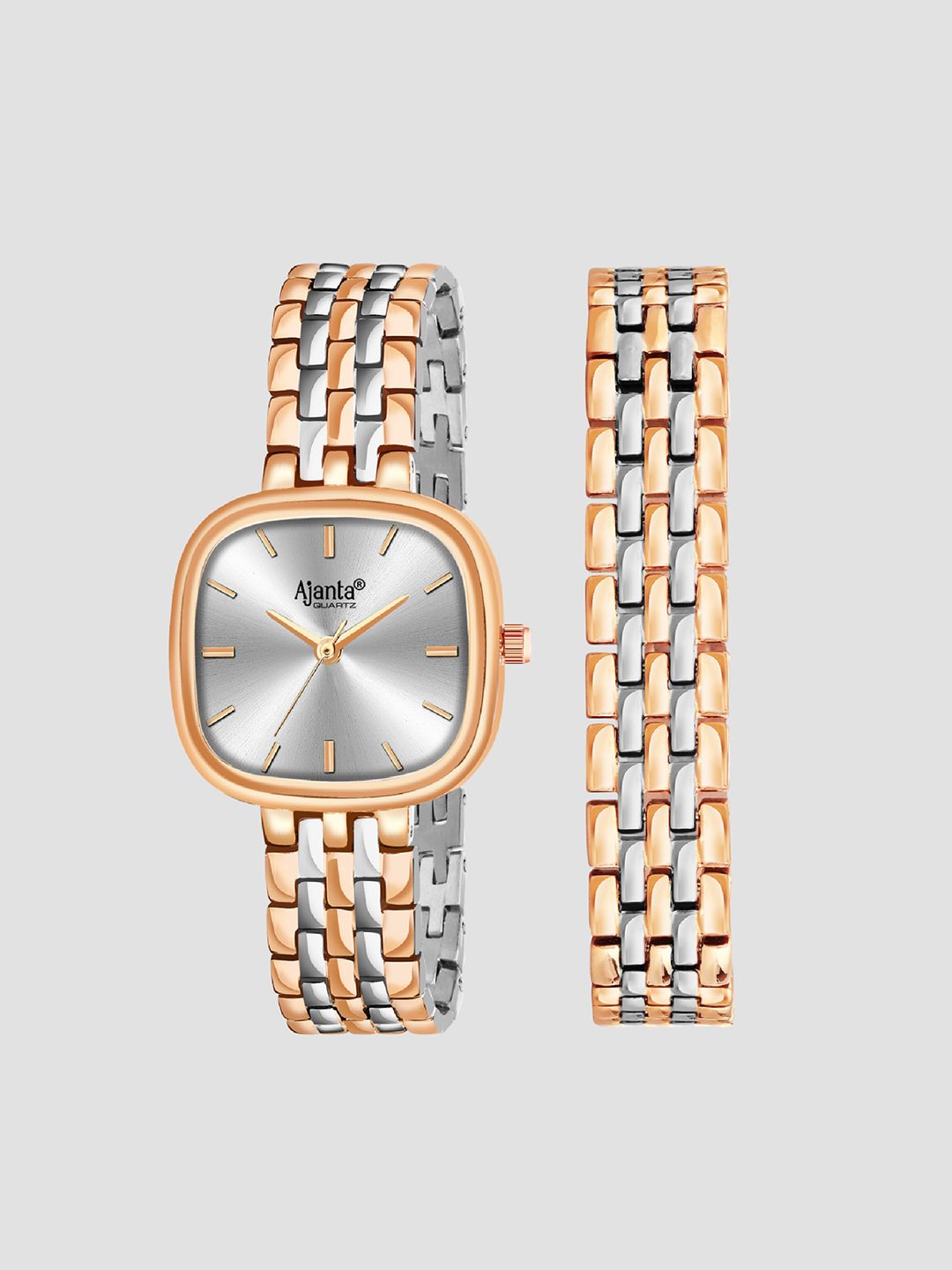Ajanta Quartz Ajanta Quartz Women Brass Patterned Dial & Straps Analogue Watch AWC127ESL -01