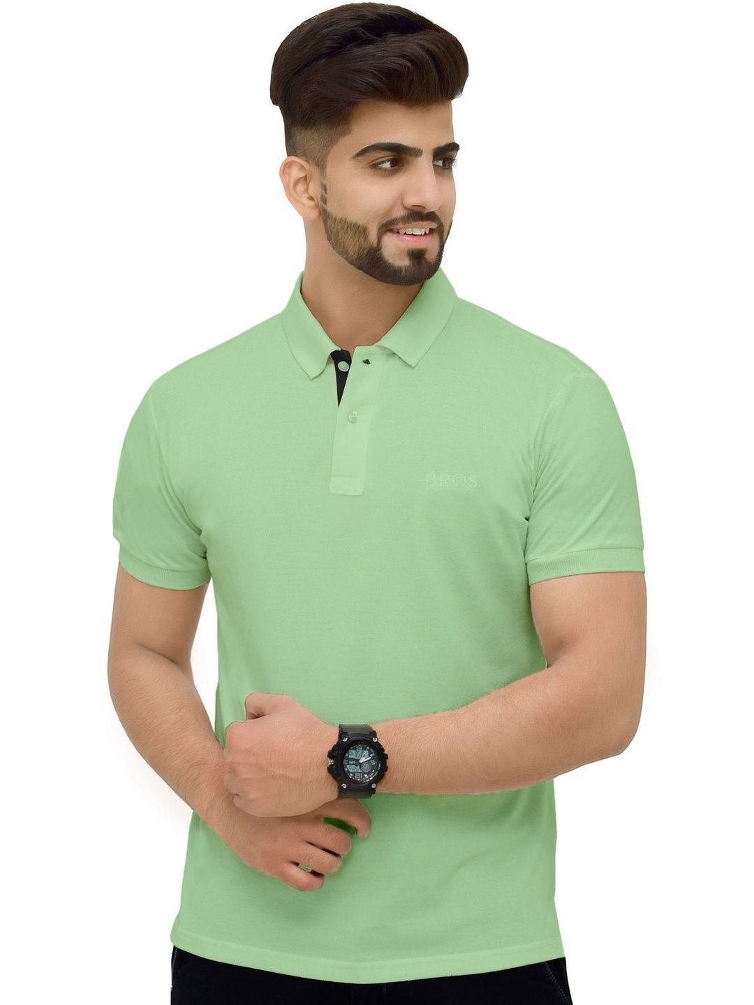 3BROS Men Polo Collar T-shirt